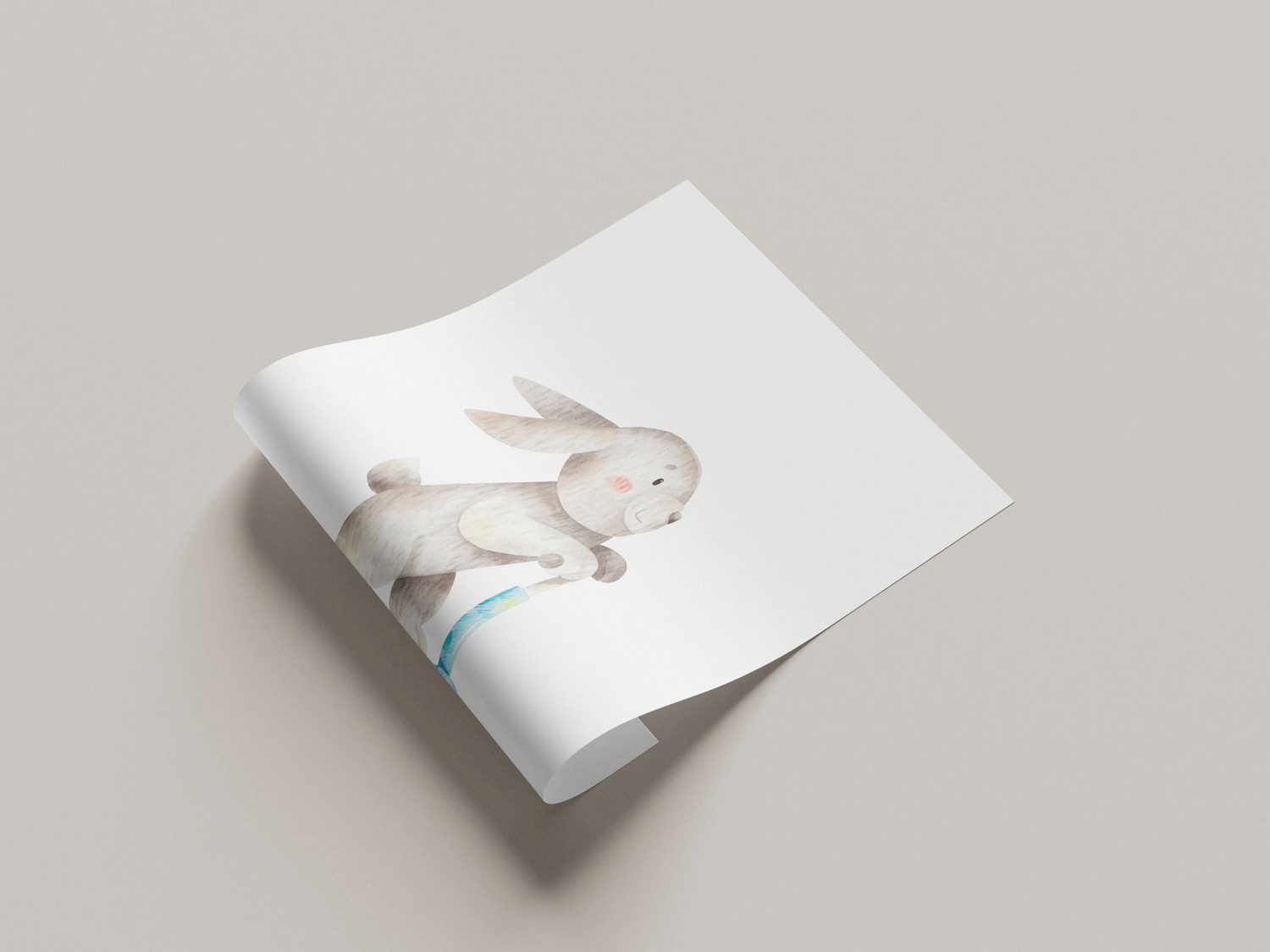 Lüttenhütt Bild mit Rahmen oder Poster, Hase auf Roller, Fahrzeuge, Fantasy, Hase, Hasen, Tiere (1 St), HD Premium Druck