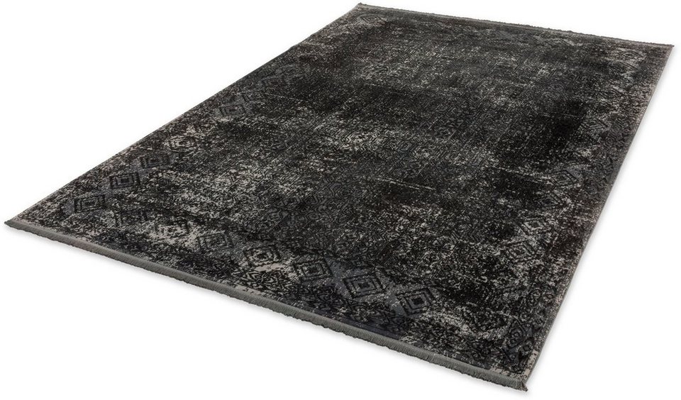 Teppich Velvet, SCHÖNER WOHNEN-Kollektion, rechteckig, Höhe: 7 mm, Viskose,  Wohnzimmer, 2 Kg/m² Gesamtgewicht