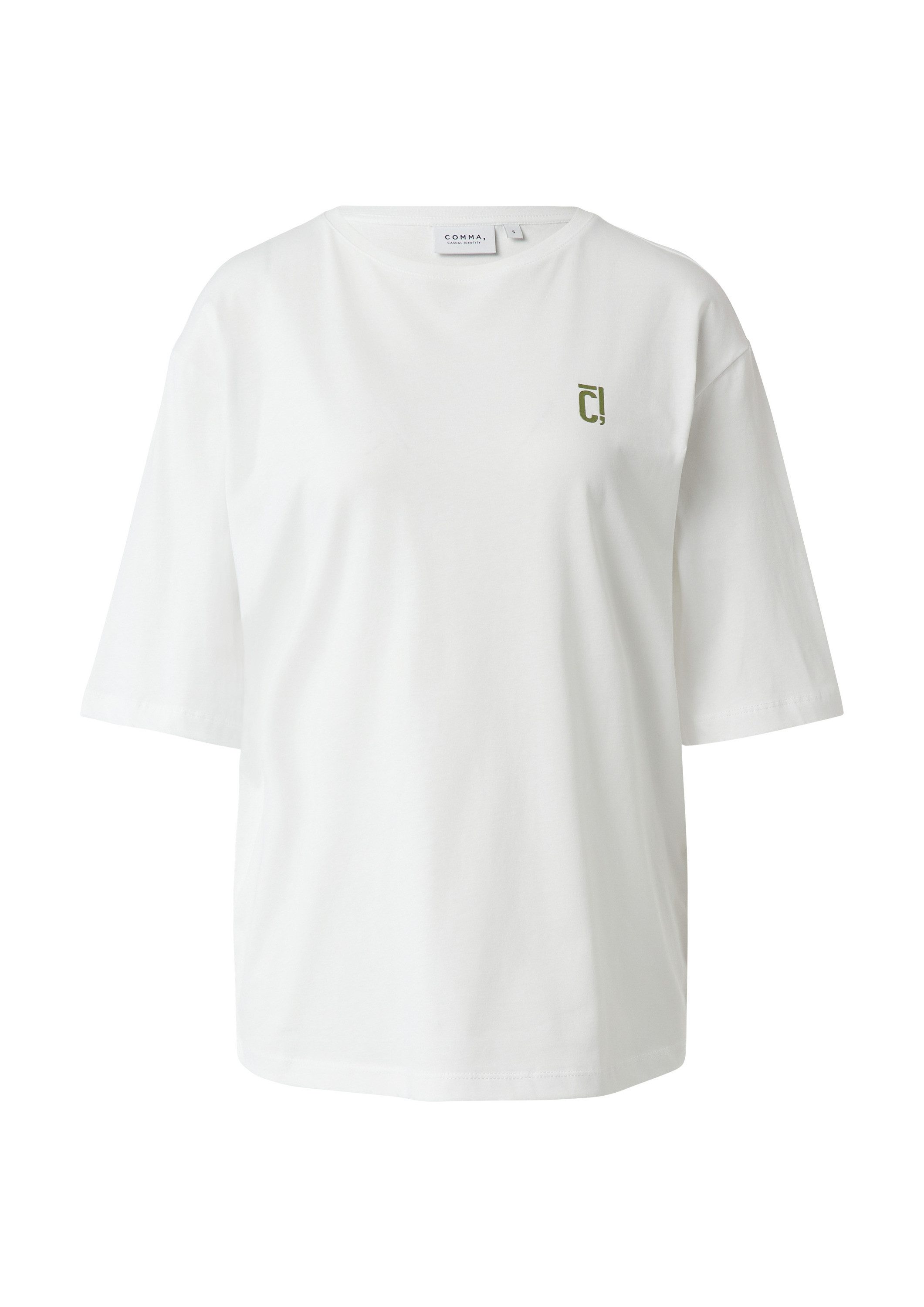 comma Kurzarmshirt T-Shirt Oversized T-Shirt mit Front- und Backprint