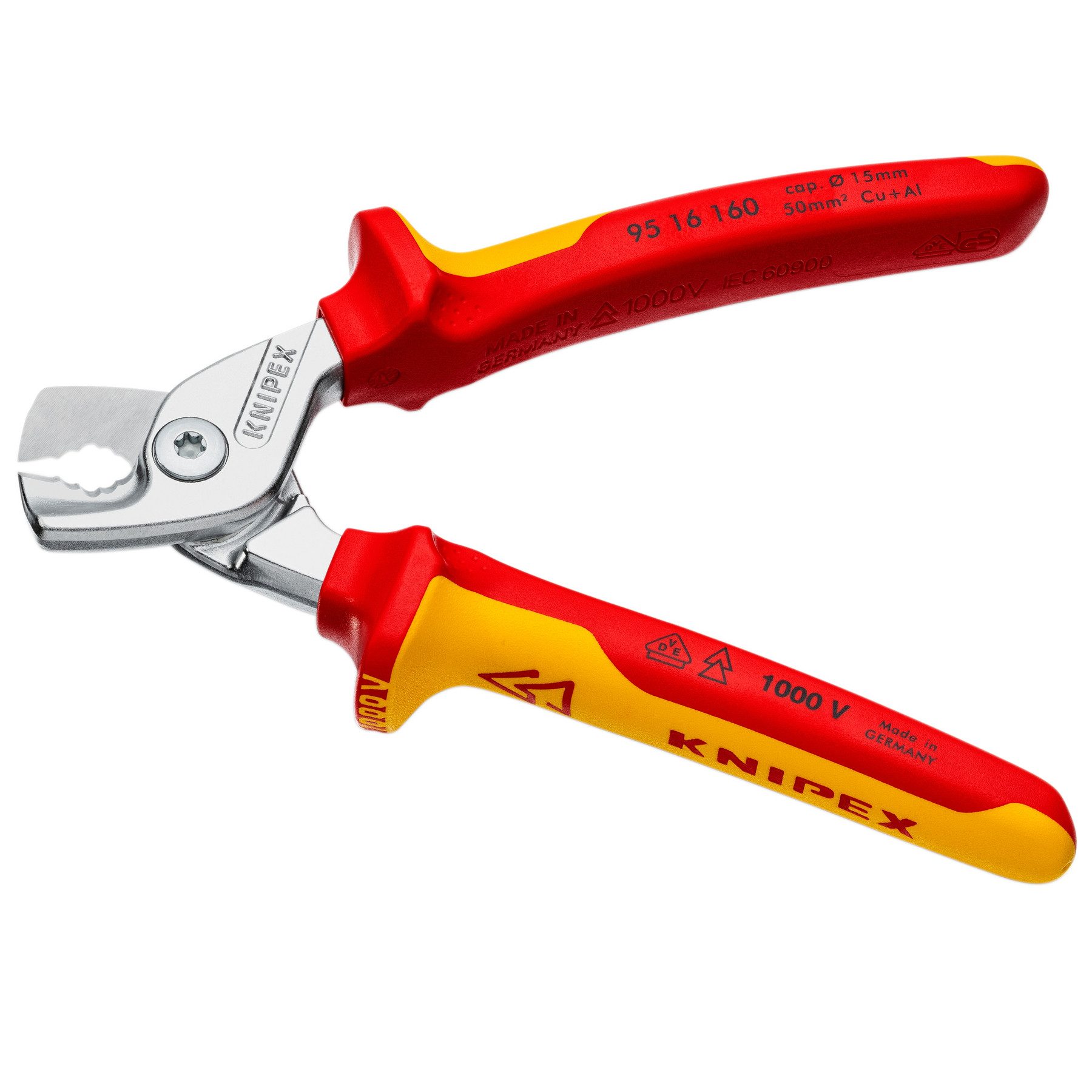 Knipex Kabelschere KNIPEX Kabelschere StepCut, 95 16 160, 160 mm