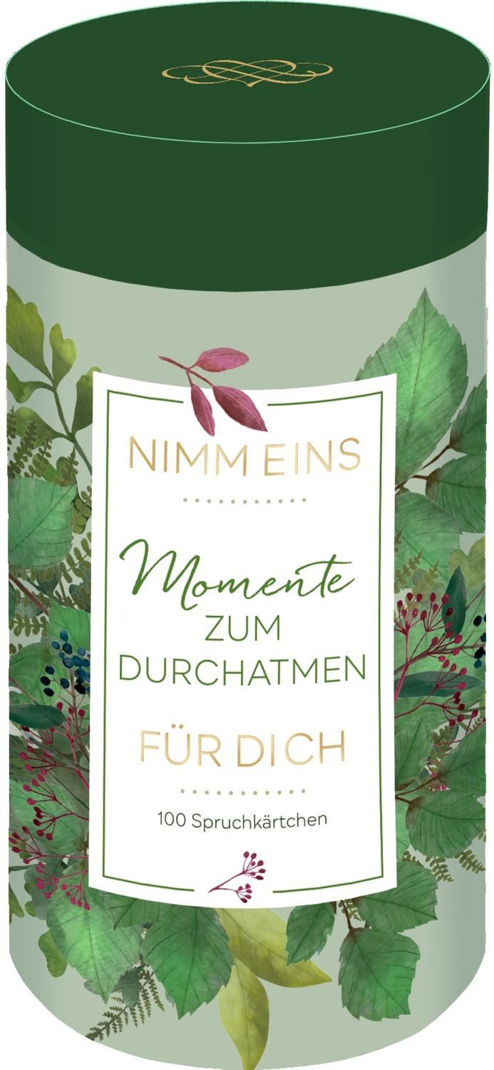 Sprüchedose – Nimm eins! Momente zum Durchatmen für dich / diverse, 100 Spruchkärtchen (Zeit zum Durchatmen)