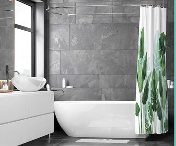 Caterize Duschvorhang Anti-Schimmel Strelitzia Polyester - Inkl. Ringe - Shower Curtains Breite 180 cm (1-tlg)