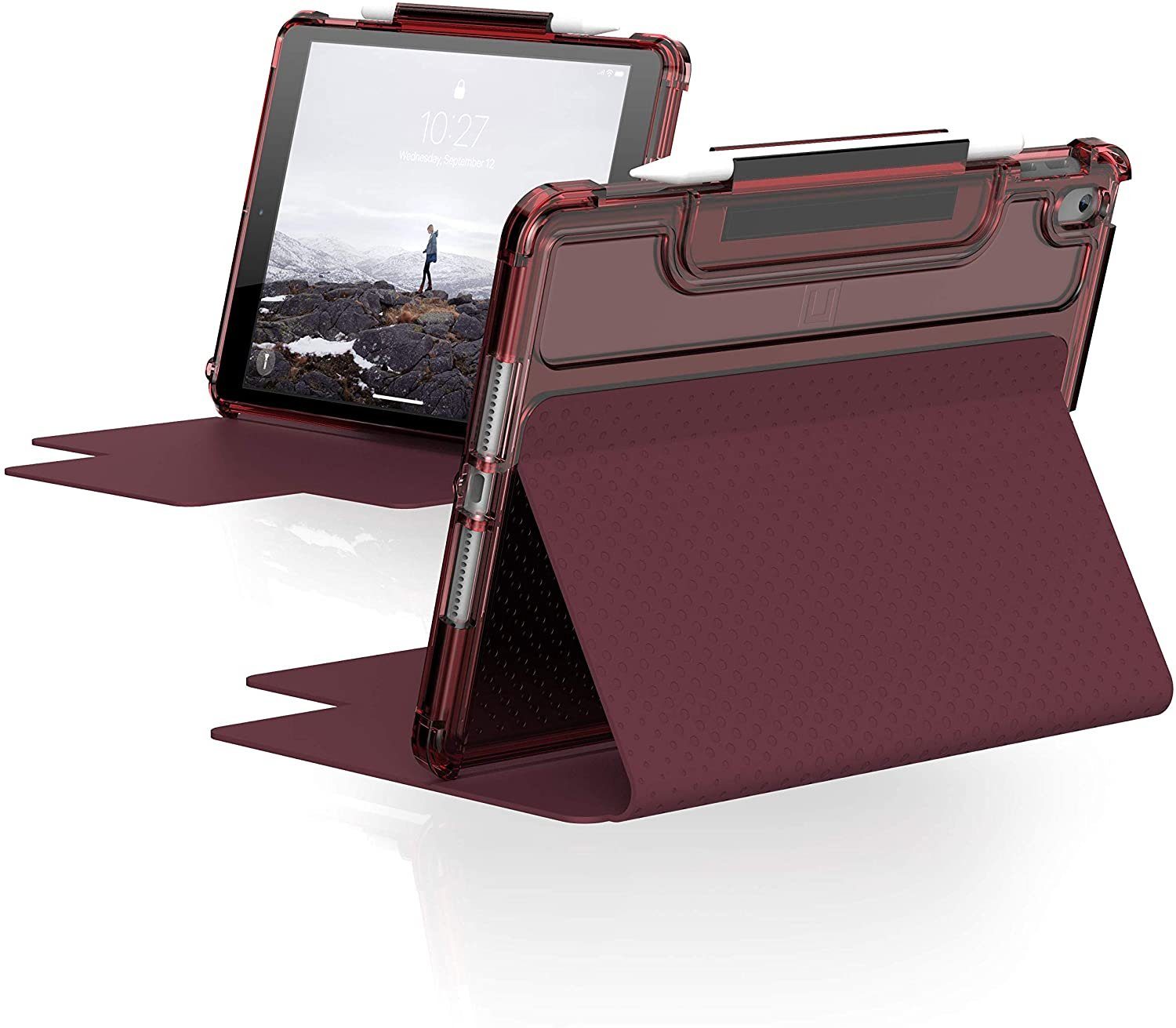 UAG Tablet-Hülle [U] by UAG - Lucent 25,9 cm (10,2 Zoll), (iPad 10.2 Hülle,  Standfunktion, Magnetische Frontklappe mit Wake/Sleep Funktion, Apple  Pencil Halterung) - aubergine / dusty rose