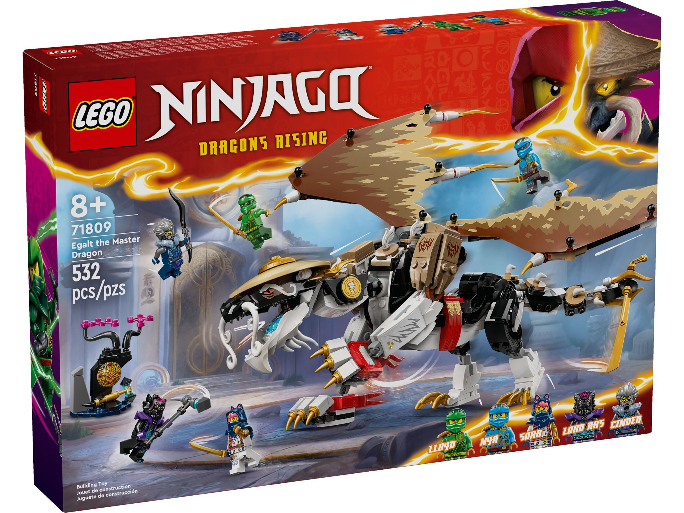 LEGO® LEGO® NINJAGO® 71809 Egalt der Meisterdrache Konstruktionsspielsteine, (532 St)
