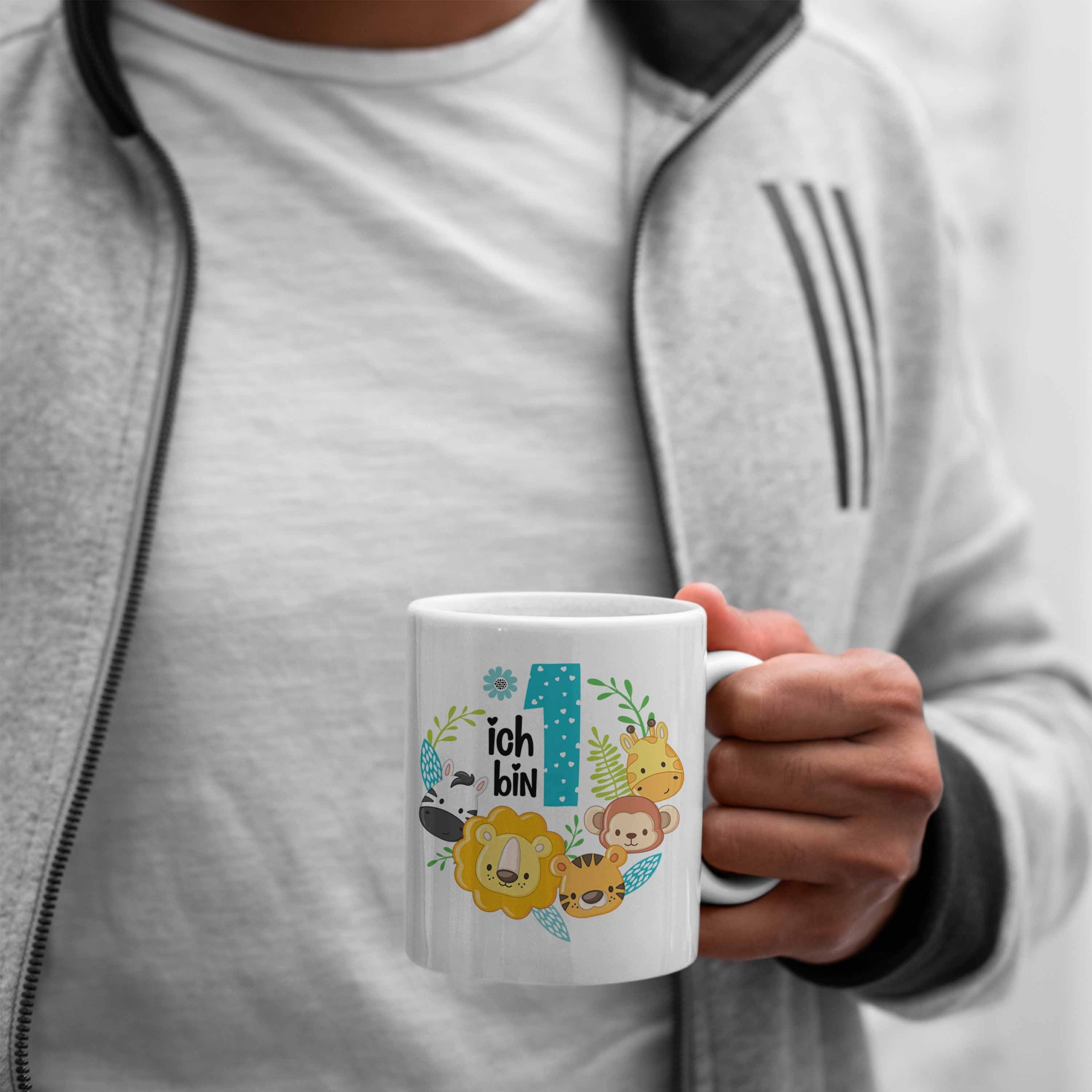 Tasse Weiss Geschenkidee Geburtstag 1. Bday 1 Trendation Jahr Alt Becher Baby Tasse Mädchen Geschenk Junge Erster Trendation Kakaotasse -