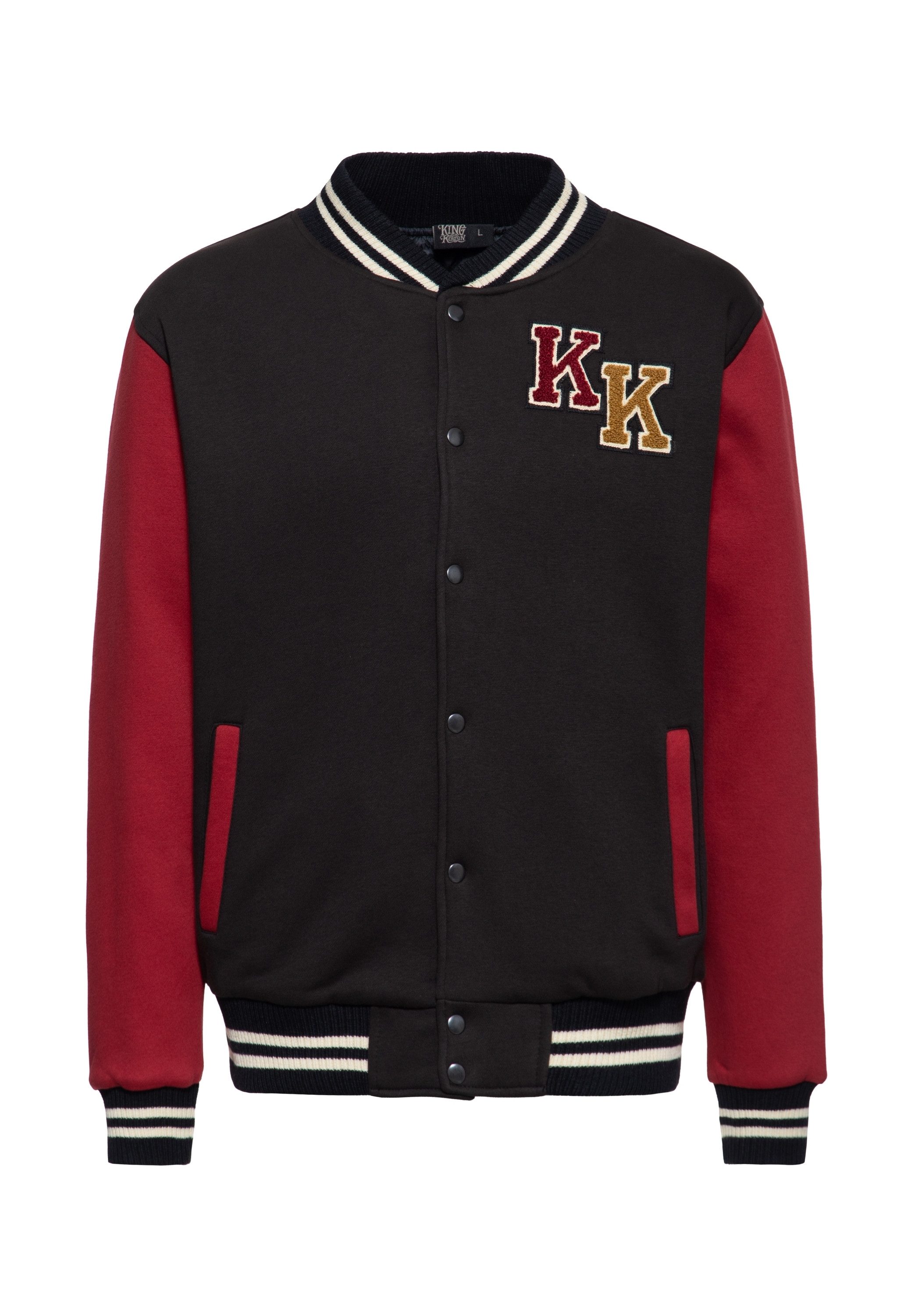 KingKerosin Collegejacke California High School (1-St) Großflächige Rückenstickerei mit Chenille-Patches auf der Brust