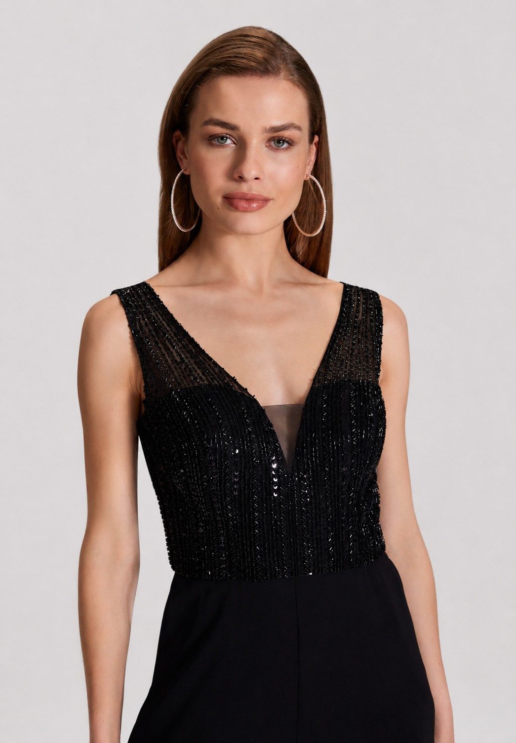 Hey Kyla Jumpsuit - Jumpsuit mit Stickerei Oberteil in figurbetonter Passform