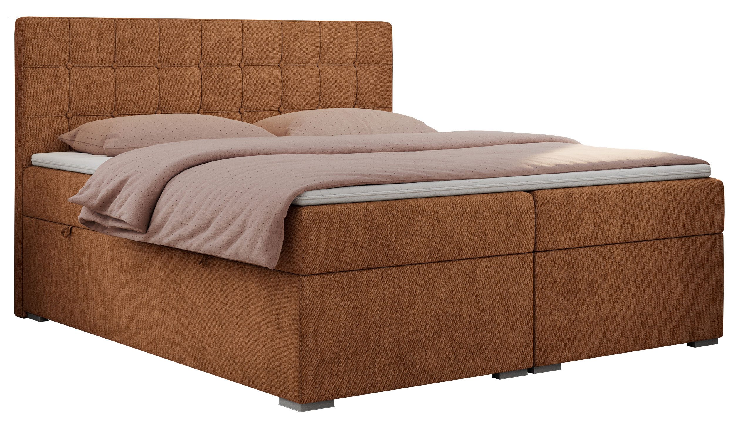 MKS MÖBEL Boxspringbett CARMEN (Set, Packung, T30-Schaum, Topper T25, Kopfs günstig online kaufen
