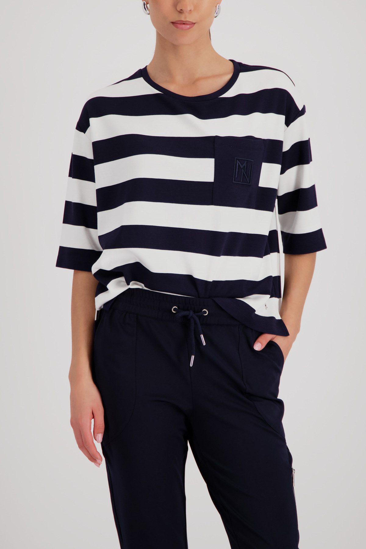 Monari Sweatshirt Regular fit mit Brusttasche