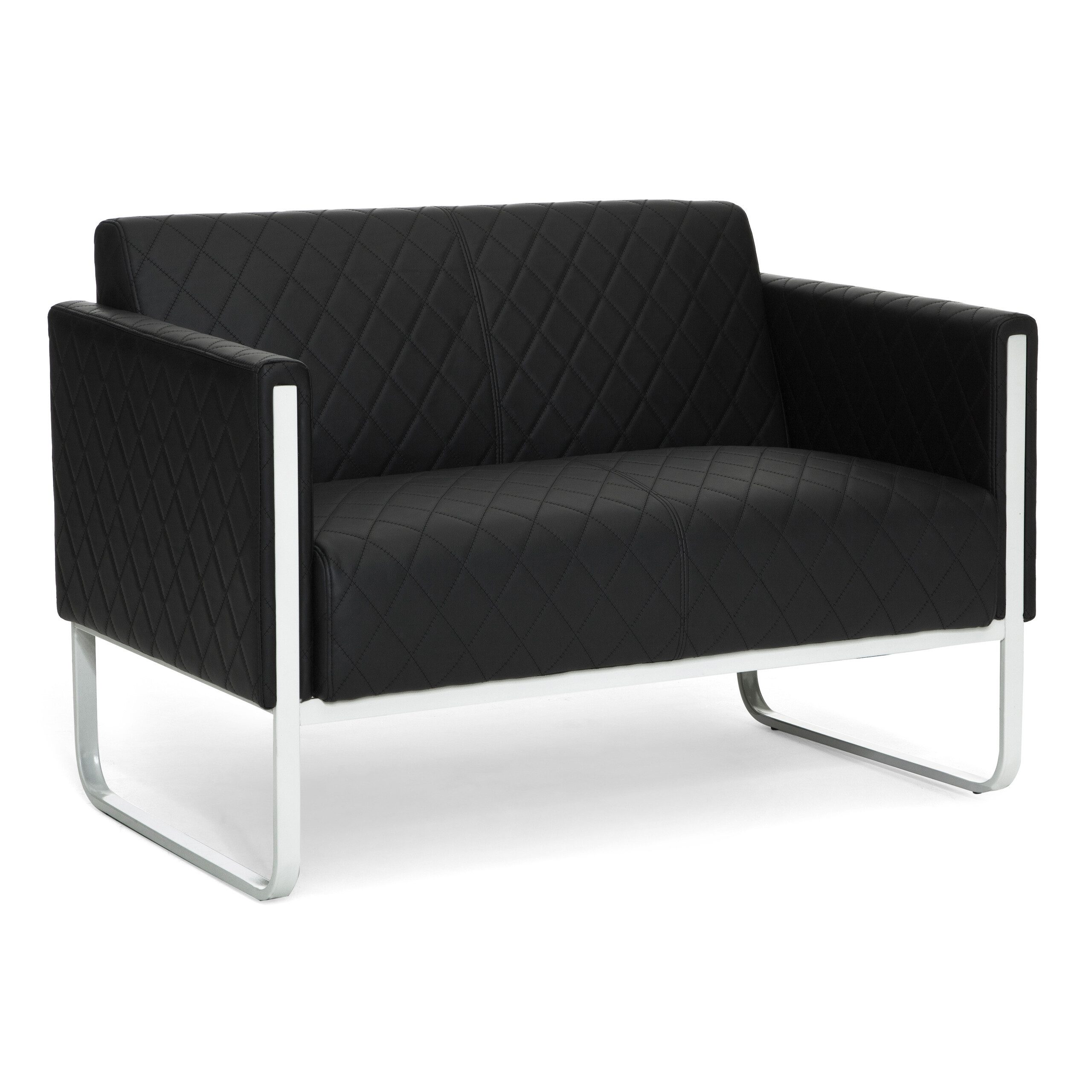 hjh OFFICE Sofa Lounge Sofa ARUBA STEP Kunstleder mit Armlehnen, 1 St, Loungesofa Couch, bequem gepolstert