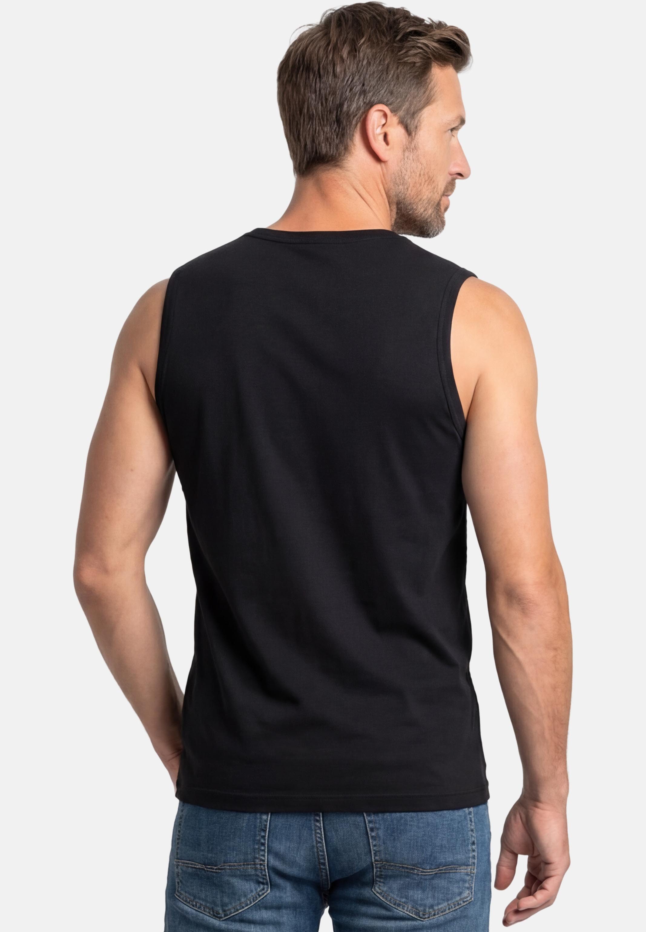 RAGMAN Unterhemd 4er Pack Basic (Spar-Set, 4-St) Unterhemd / Tanktop - Baumwolle - Atmungsaktiv
