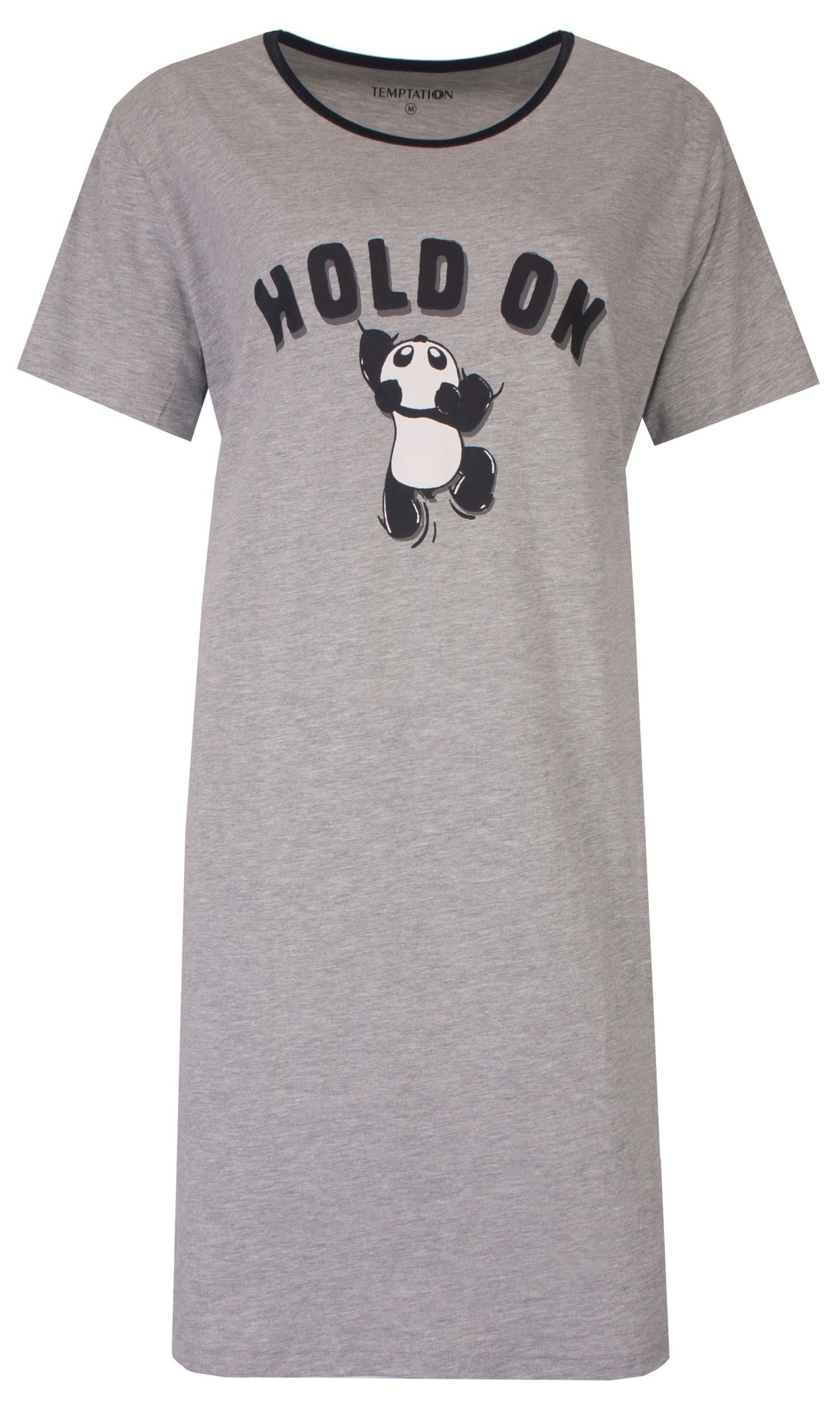 TEMPTATION Nachthemd Damen Schlafshirt mit kurzem Arm (1-tlg) Baumwolle günstig online kaufen