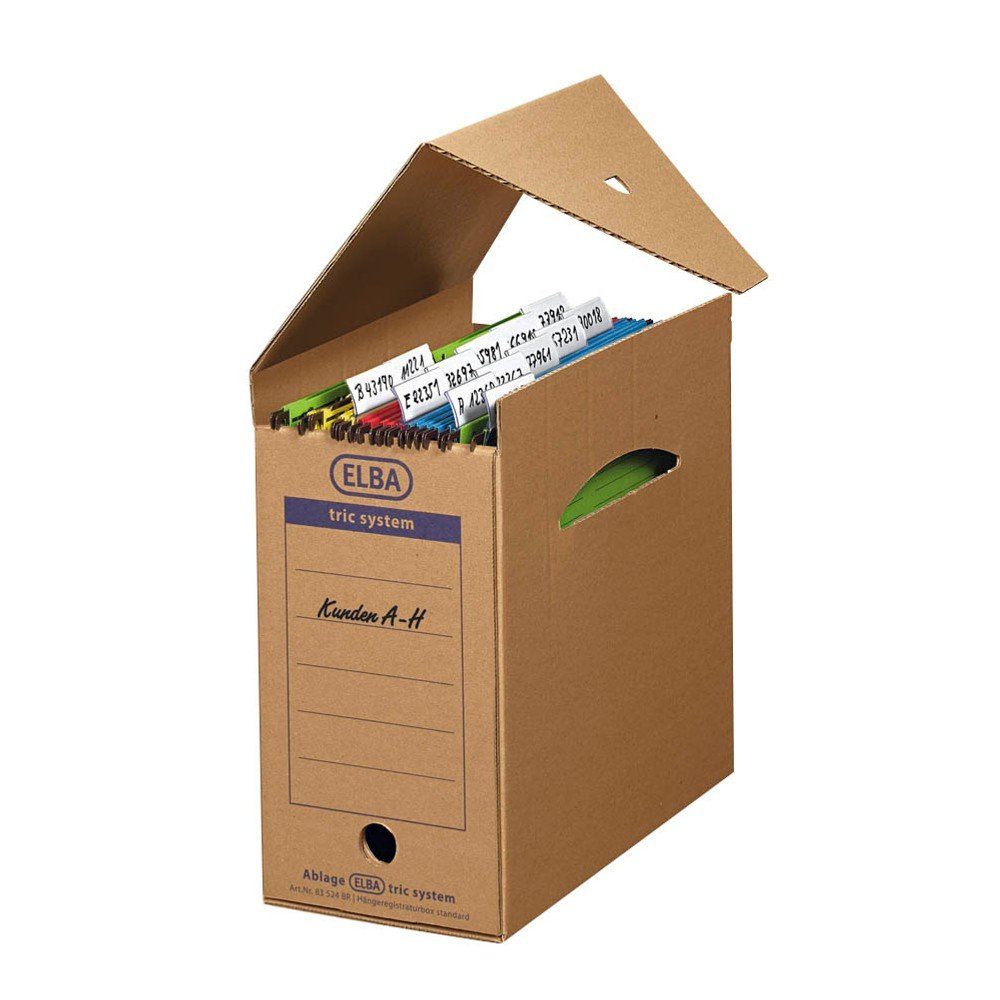 ELBA Archivcontainer 6 Archivboxen 16x31,5x34,1cm TRIC SYSTEM naturbraun