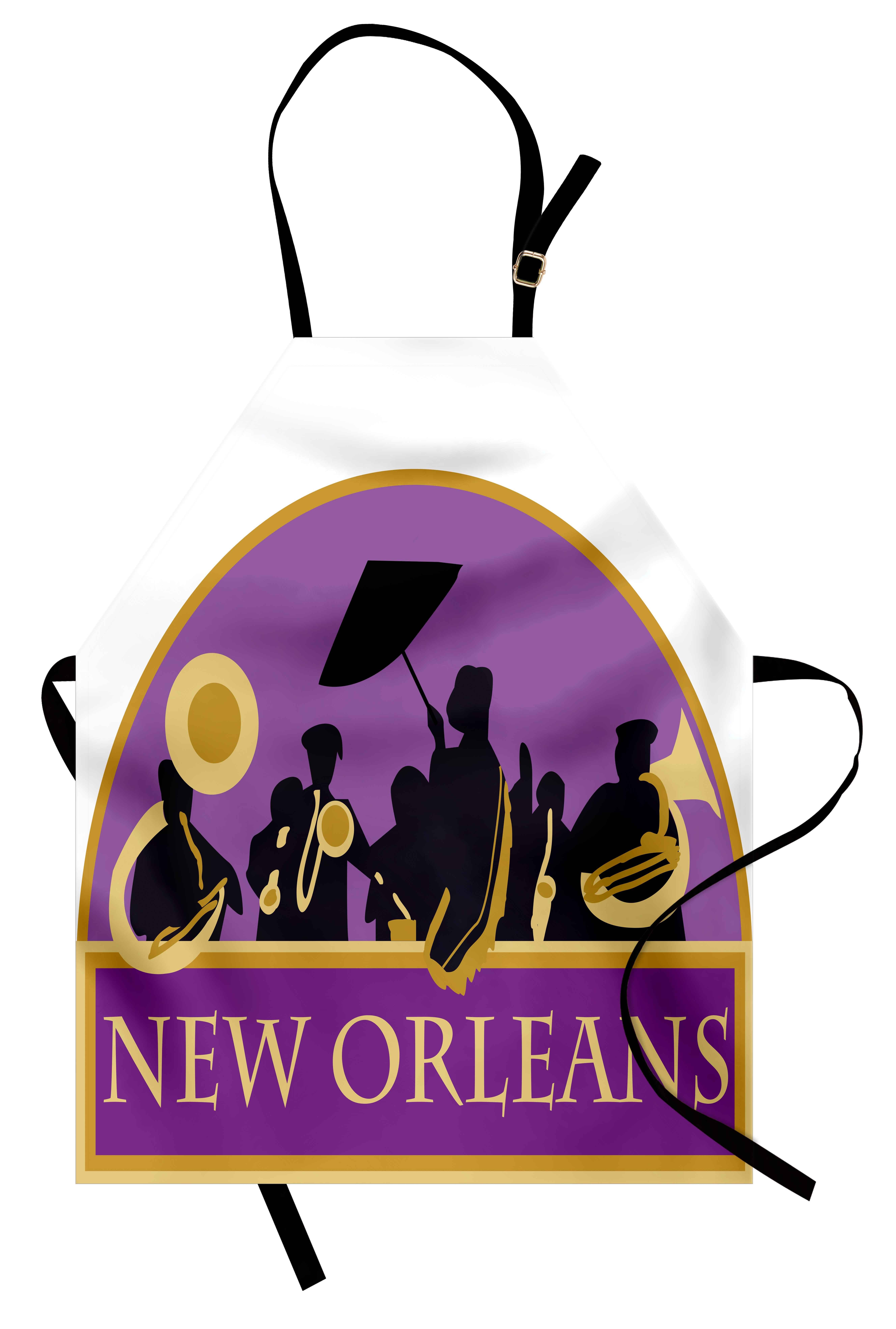 Abakuhaus Kochschürze Höhenverstellbar Klare Farben ohne verblassen, New Orleans Französisch Quarter Band