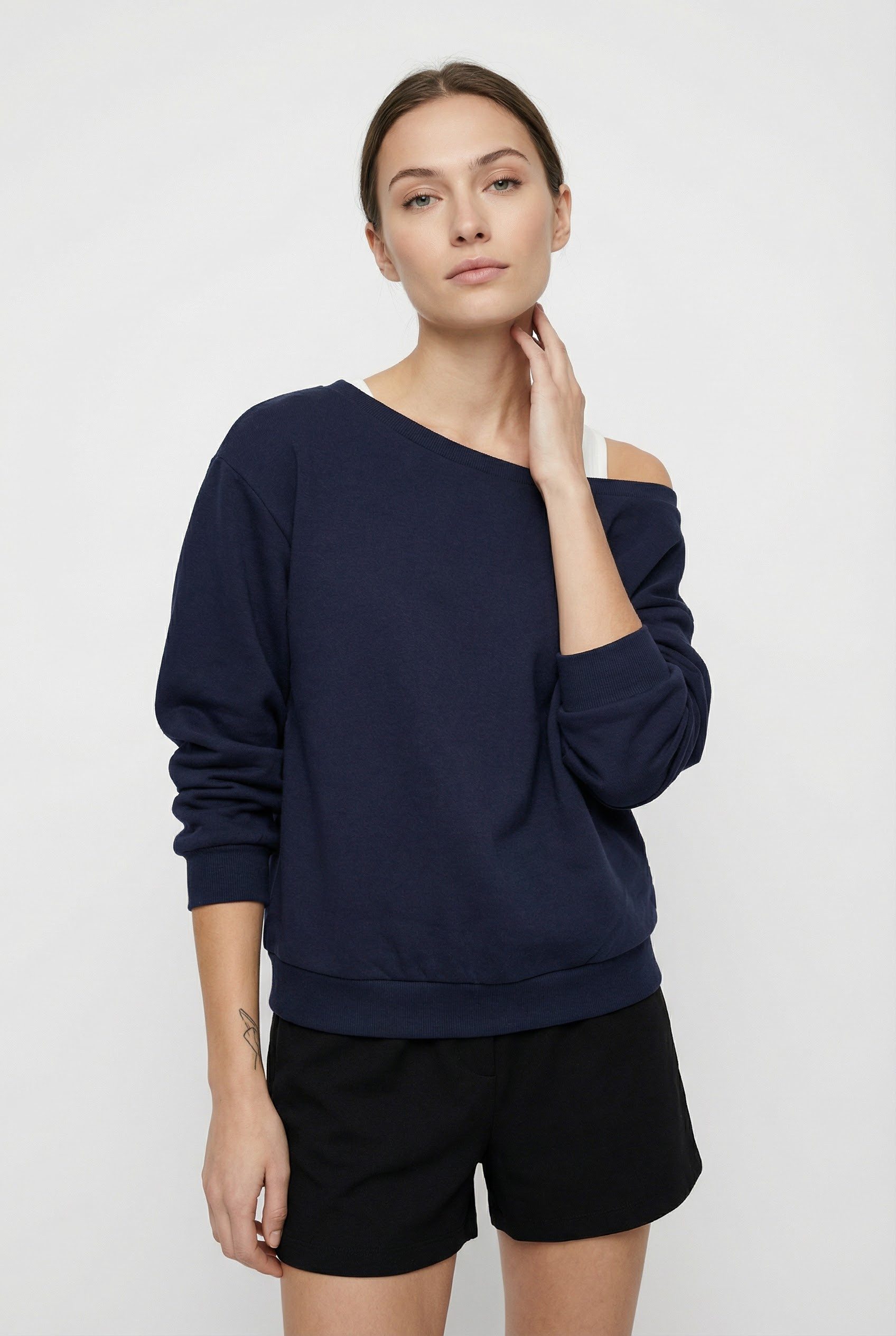 ONLY Sweatshirt ONLRHINA L/S ONE SHOULDER NOOS SWT