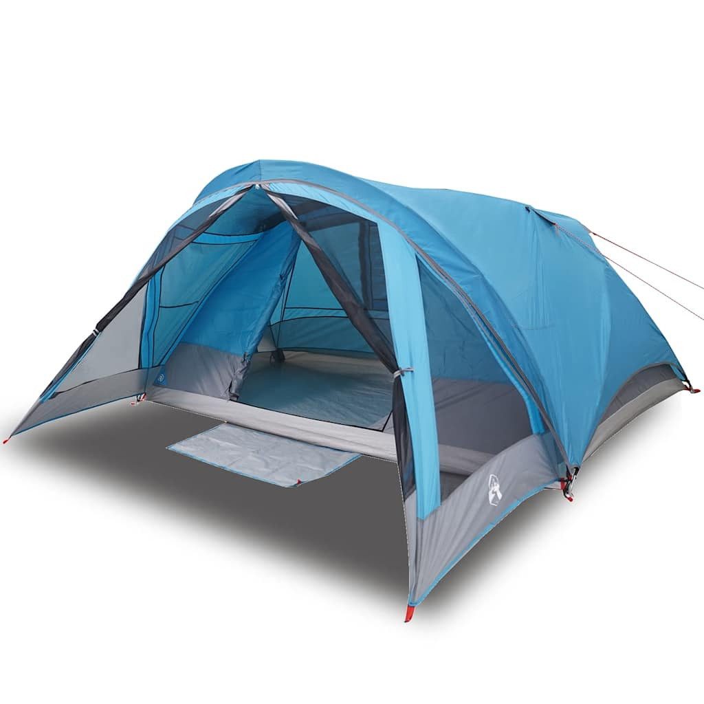 Kuppelzelt Campingzelt 4 Personen Blau Wasserdicht