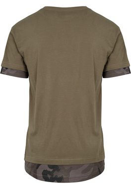 URBAN CLASSICS T-Shirt Herren Long Shaped Camo Inset Tee (1-tlg)