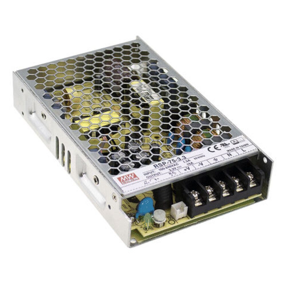MeanWell "RSP-75-7.5" 7,5V, 75W, Niedervolt, L159xH30xB90cm LED Trafo