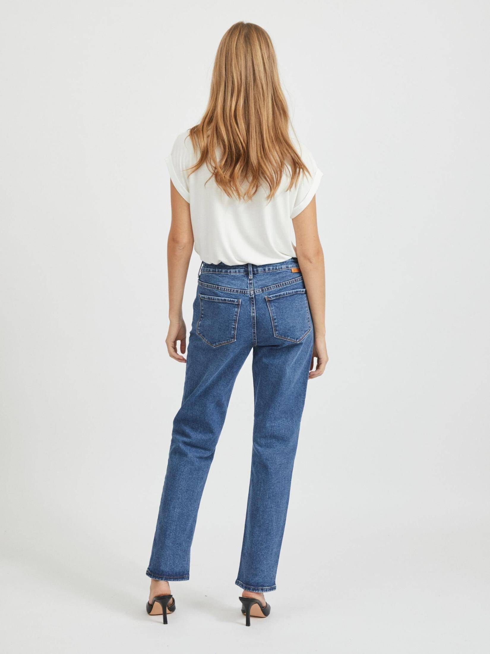 Vila Fit Jeans Damen (1-tlg) 5-Pocket-Jeans VISTRAY Straight