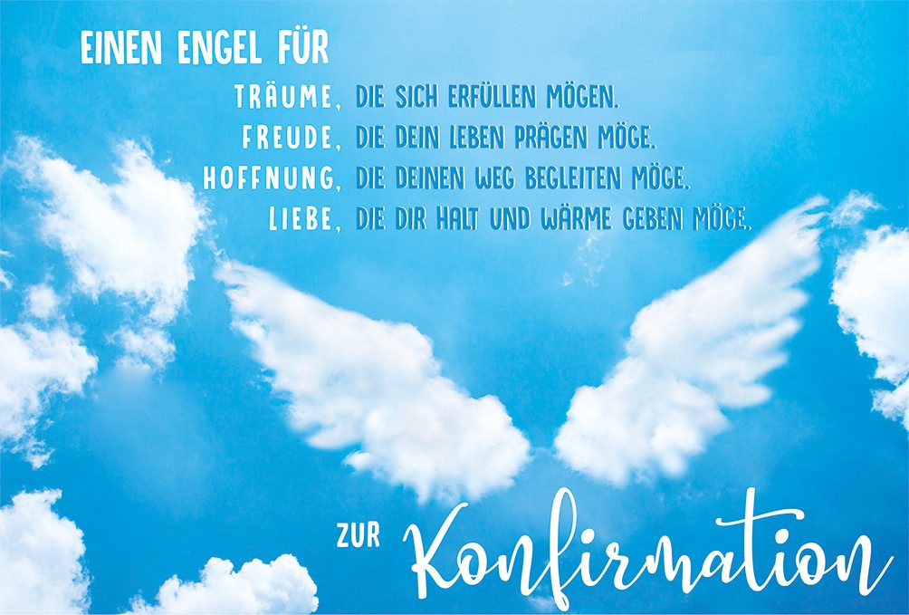 BSB Grußkarten Konfirmation - Glückwunschkarte im Format 11,5 x 17 cm mit