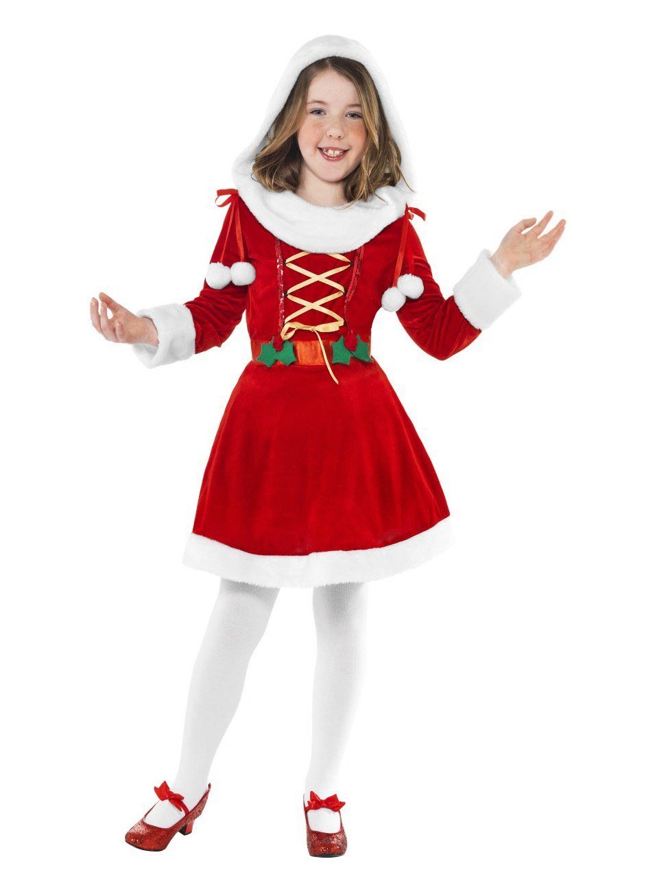 Smiffys Kostüm Weihnachtsfrau, Entzückendes Kostüm für die besinnlichste Zeit des Jahres