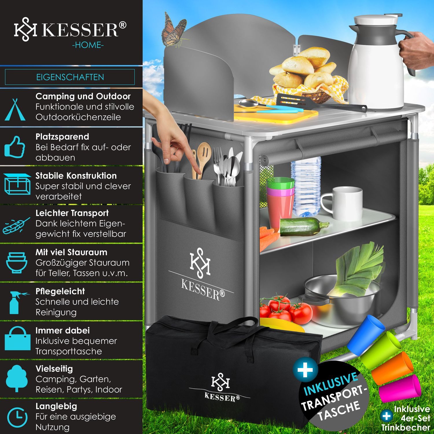 KESSER Campingschrank Campingschrank, Campingküche mit Aluminiumgestell günstig online kaufen