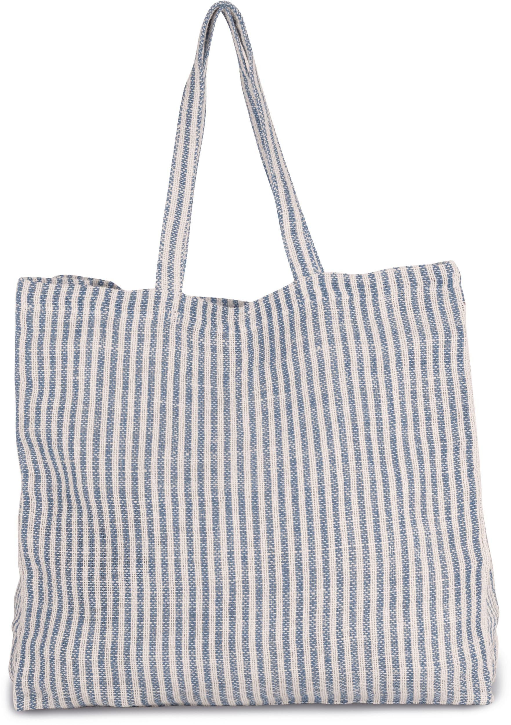 KiMOOD Einkaufsshopper Gestreifte Shoppingtasche aus Juco günstig online kaufen