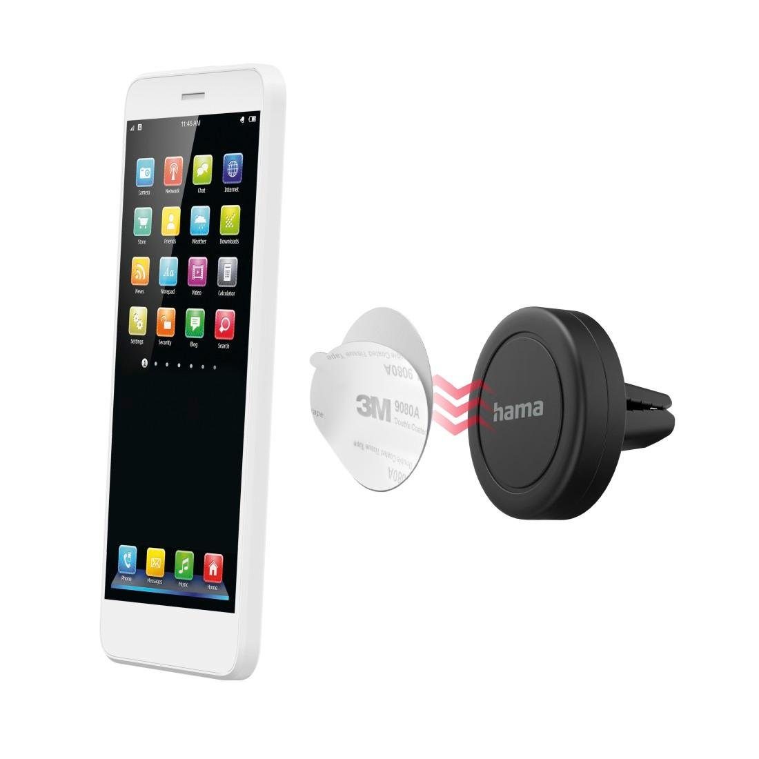 Hama Smartphone-Halterung Auto Handyhalterung "Magnet" für Lüftung, 360 Grad drehbar, universal, (bis 6,5 Zoll)