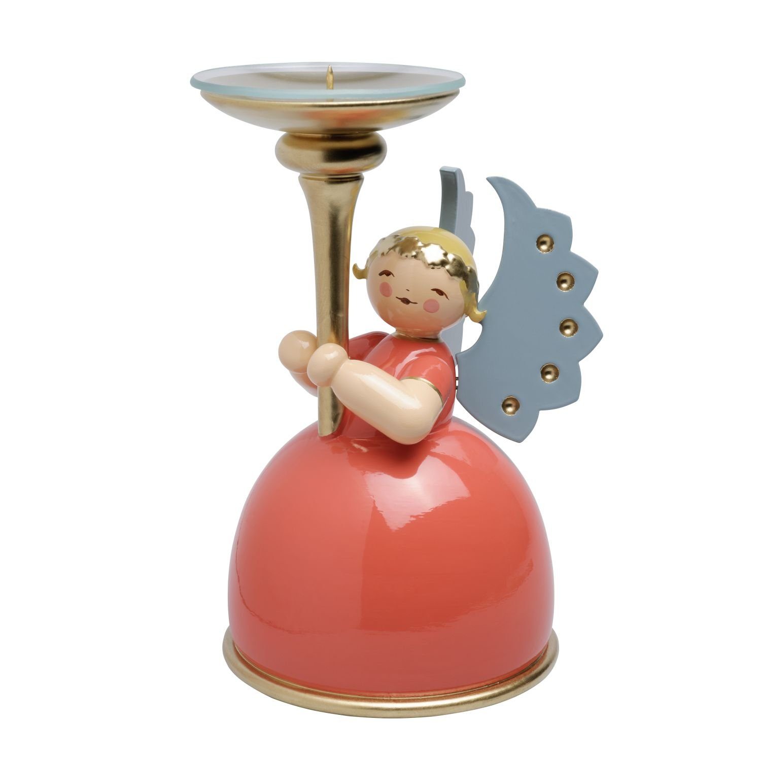 Wendt & Kühn Weihnachtsfigur Engel mit Kerzenhalter 553/5