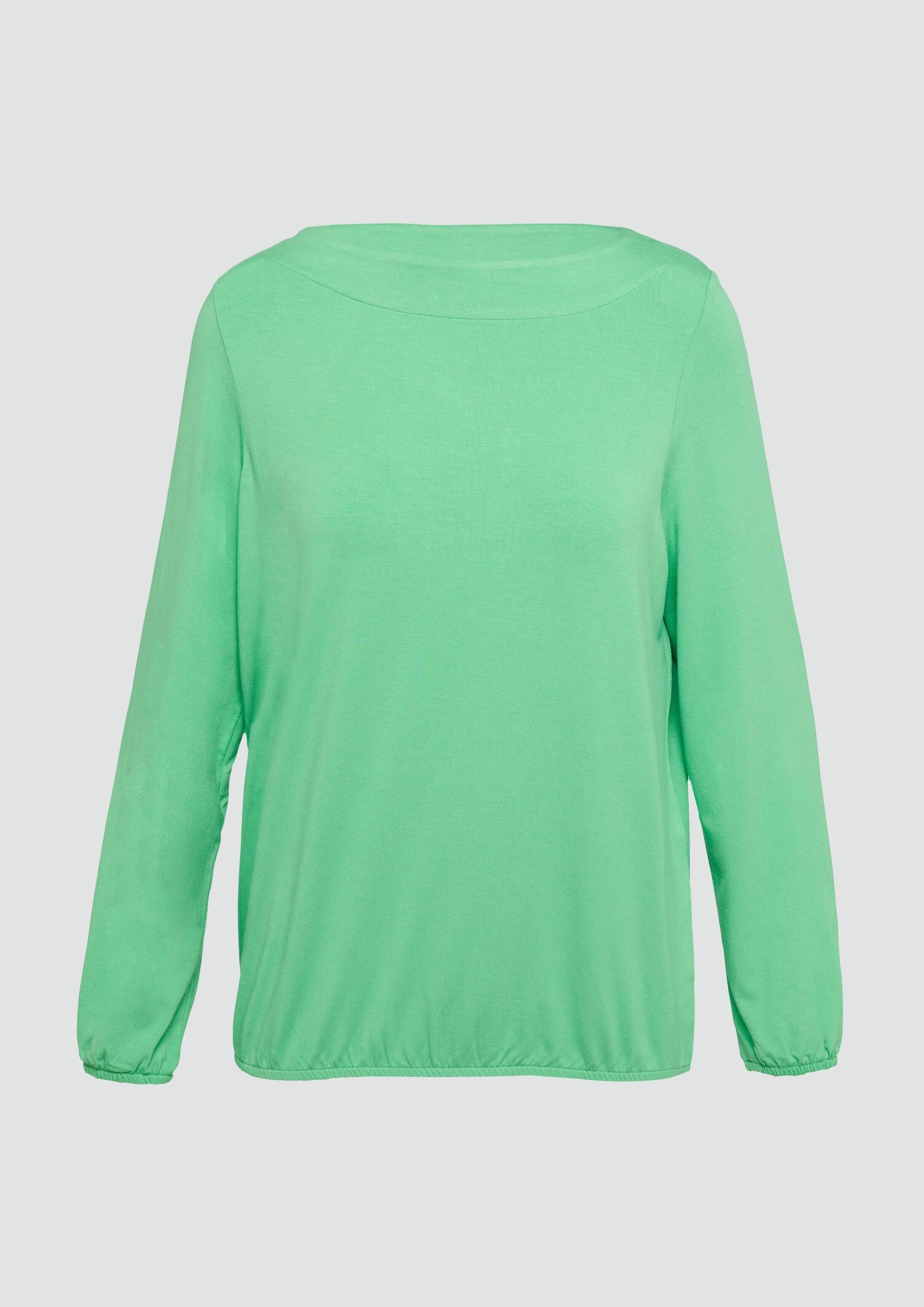 s.Oliver Langarmshirt T-Shirt O-Shape-Shirt aus Viskosemix