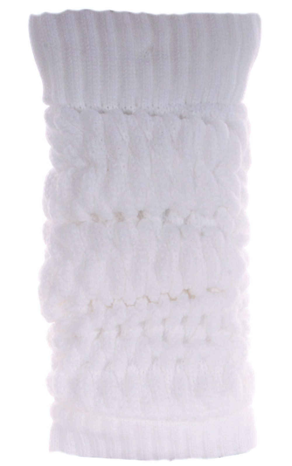 Martinex Beinstulpen Beinwärmer Damen Strickstulpen Legwarmer leg Warmers gesrickt in verschiedenen Farben, creme, weiß, schwarz, beige, rosa, grau