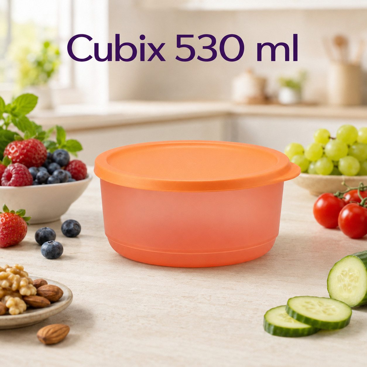 TUPPERWARE Vorratsdose Tupperware Cubix 530ml orange
