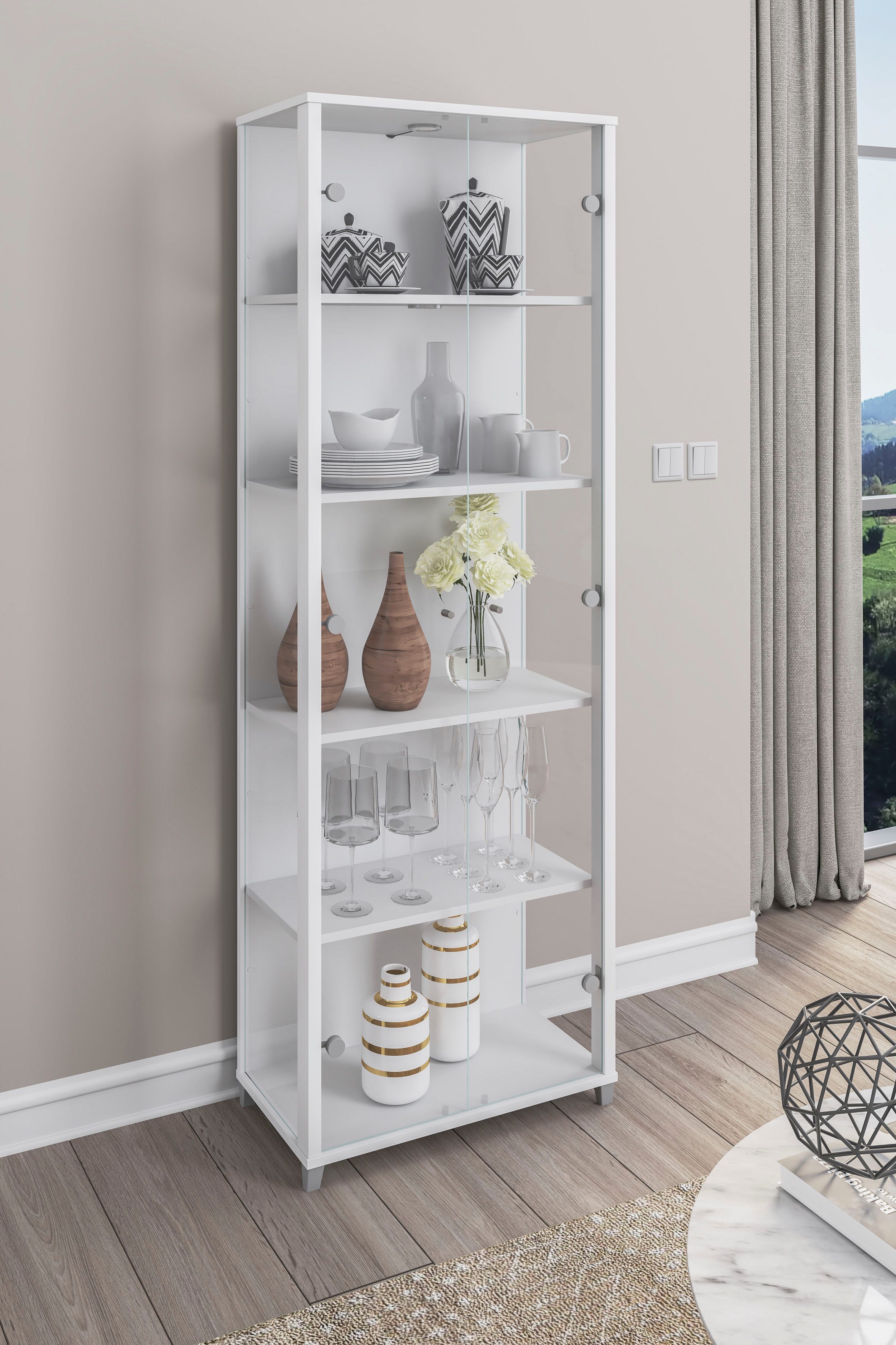 fif möbel Vitrine OPTIMA Standvitrine, Vitrinenschrank, Glasvitrine, Sammle günstig online kaufen