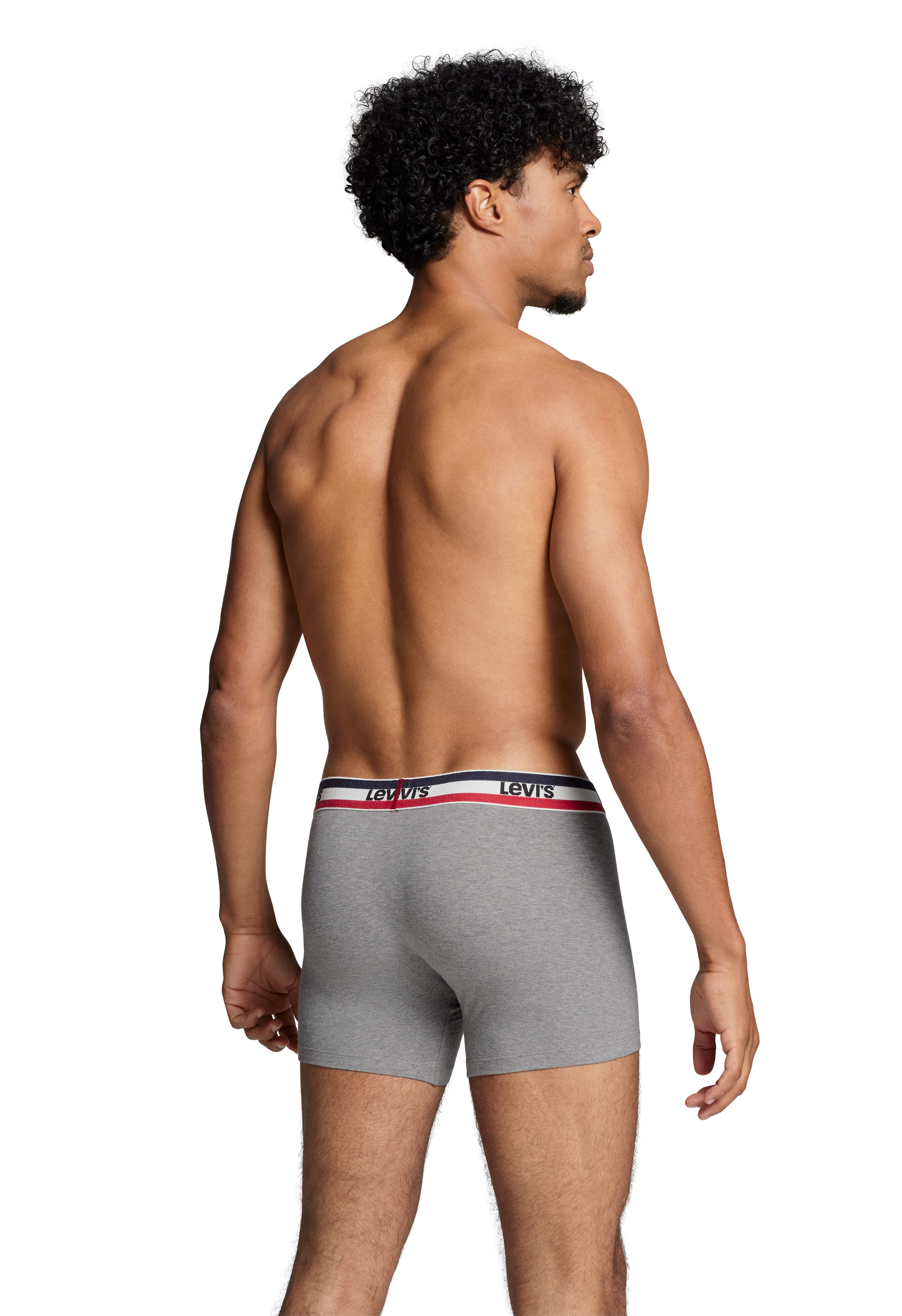 Levi's® Boxershorts LEVIS MEN SPW LOGO BOXER BRIEF ORG 2P (Packung, 2er Pack) mit breitem Logobund