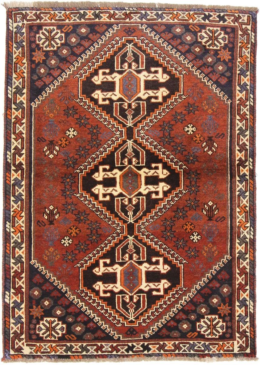 Orientteppich Ghashghai 109x155 Handgeknüpfter Orientteppich / Perserteppich, Nain Trading, rechteckig, Höhe: 12 mm