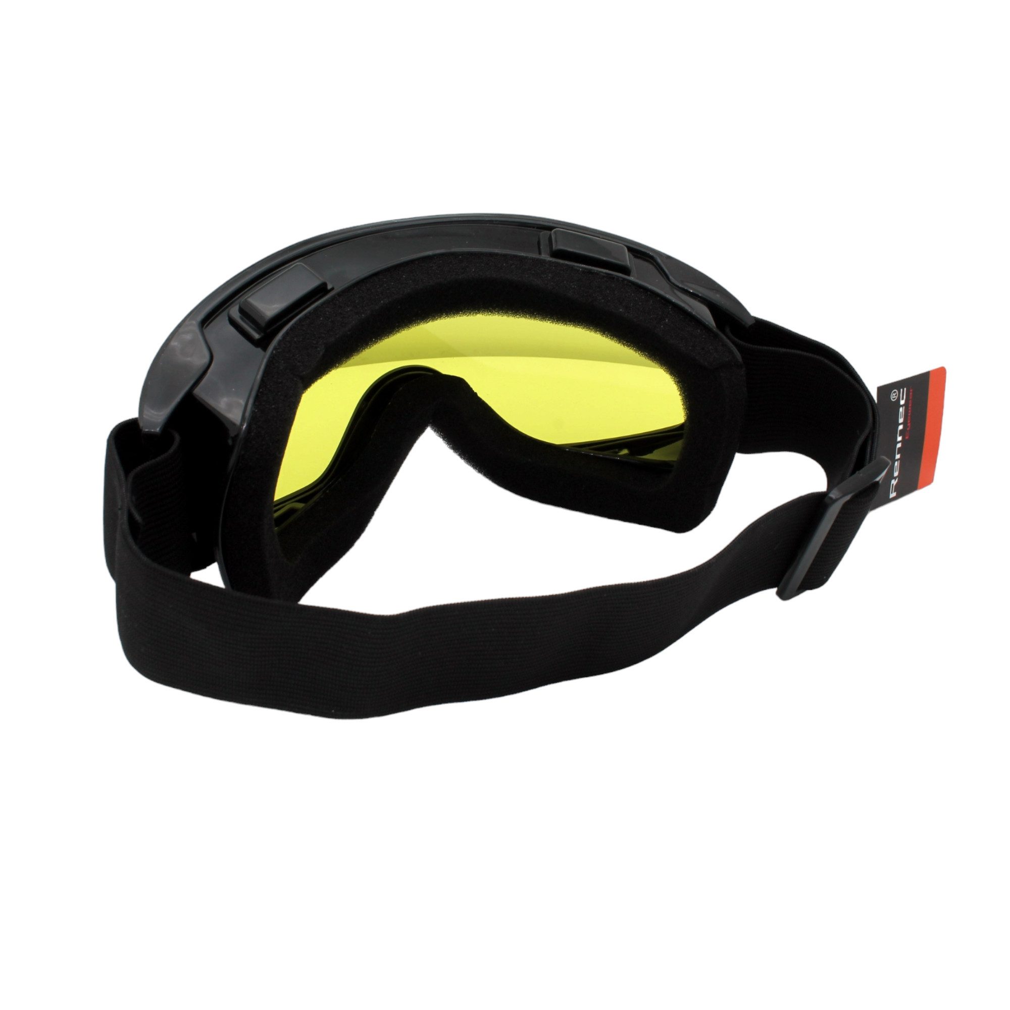 Rennec Skibrille, (Unisex Skibrille inklusive Brillenbeutel), Brillenträger geeignet Linsen Verspiegelt oder Getönt S1 S3
