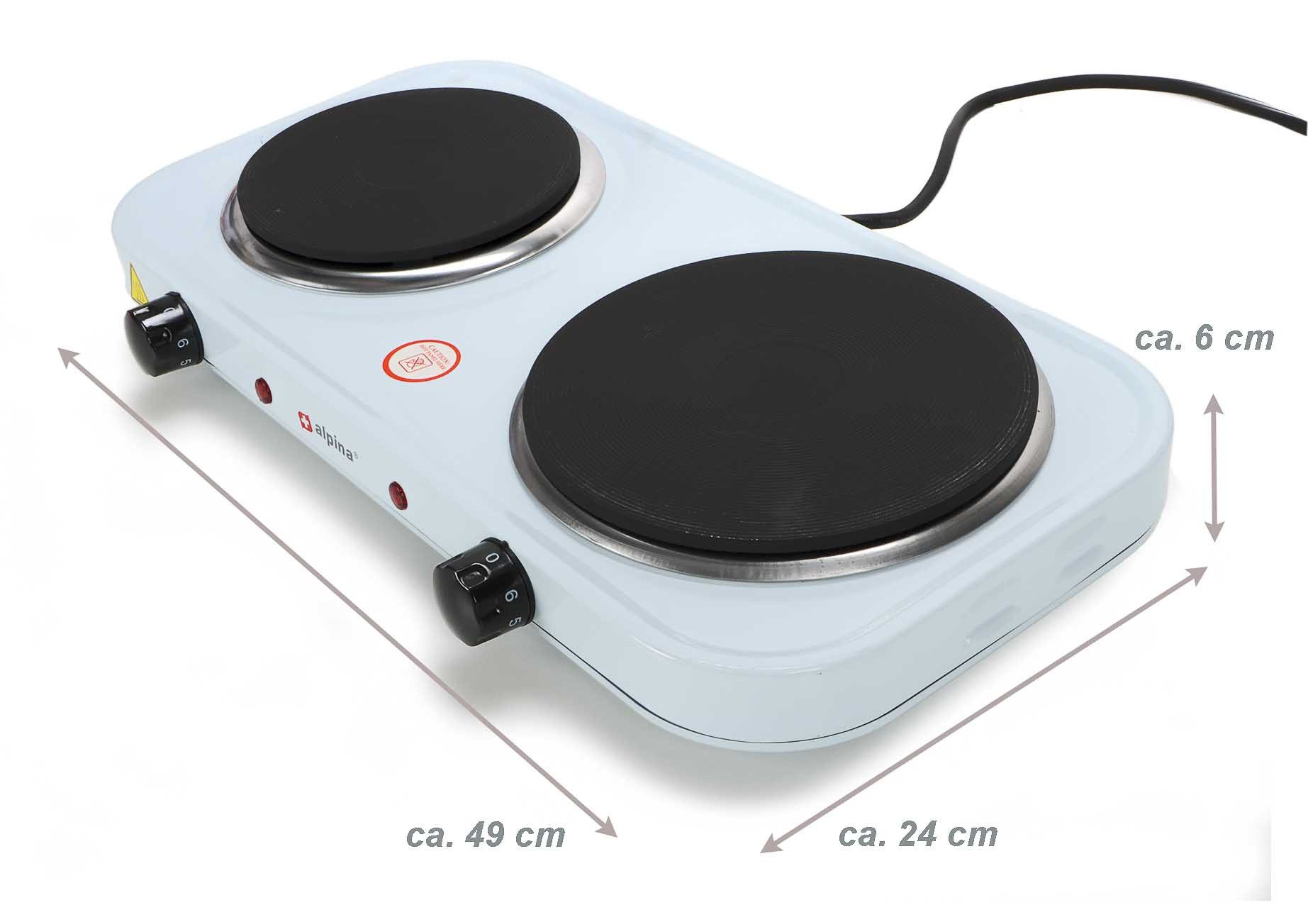 Bubble-Store Doppelkochplatte Elektro Kochplatten mit Stromkabel, Kochfeld, Herdplatte