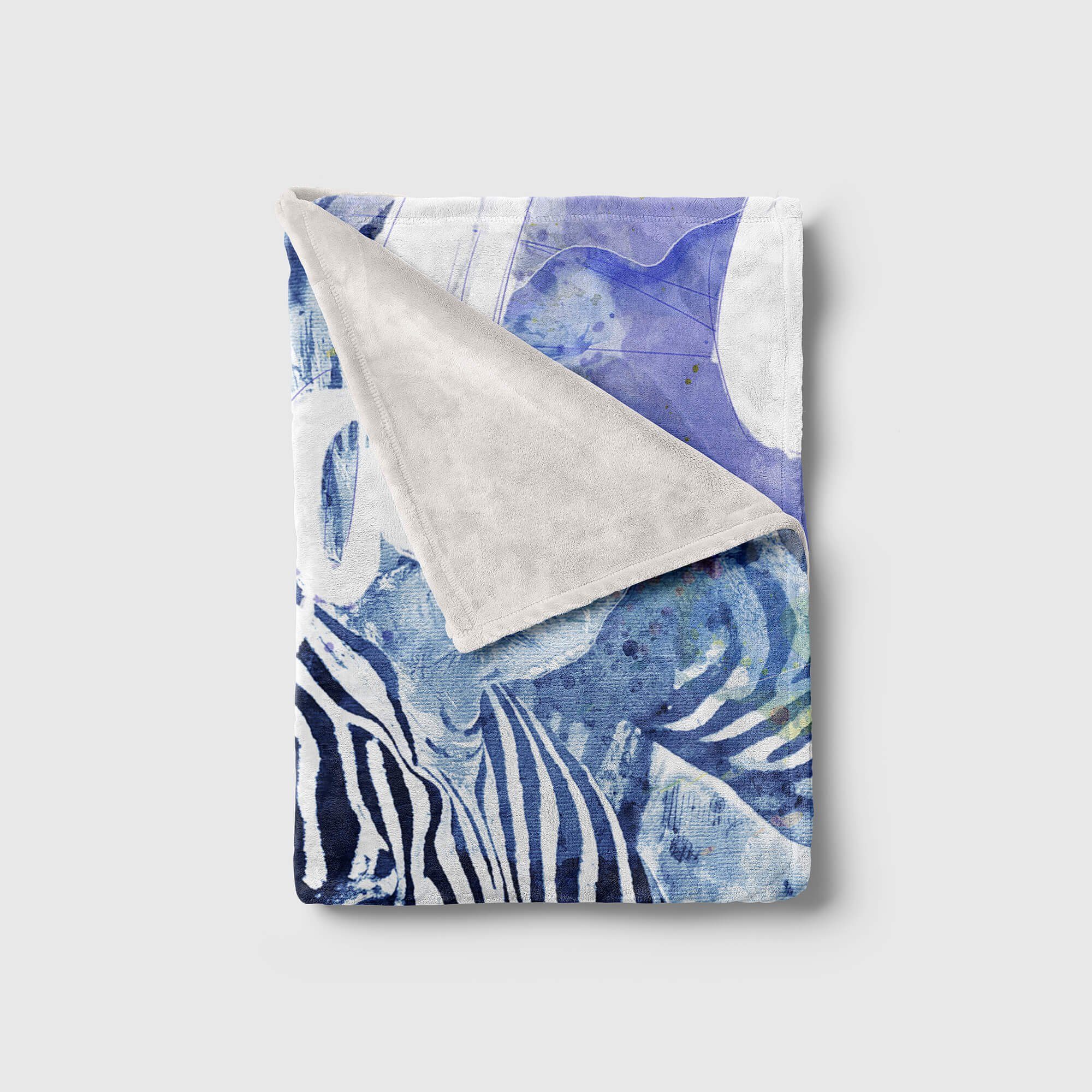 Handtuch Zebra Tier Serie Handtücher Motiv, SplashArt Art Baumwolle-Polyester-Mix Sinus (1-St), Strandhandtuch Kuscheldecke Kunstvoll Handtuch Saunatuch
