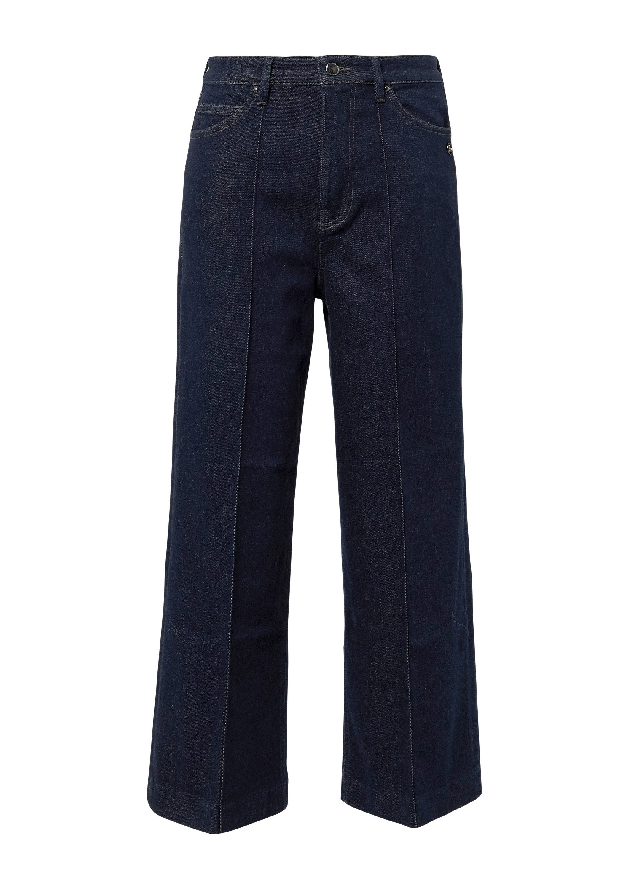 s.Oliver Weite Jeans Jeans-Hose SURI Culotte-Jeans Suri / Regular Fit / High Rise / Wide Leg / Biesen