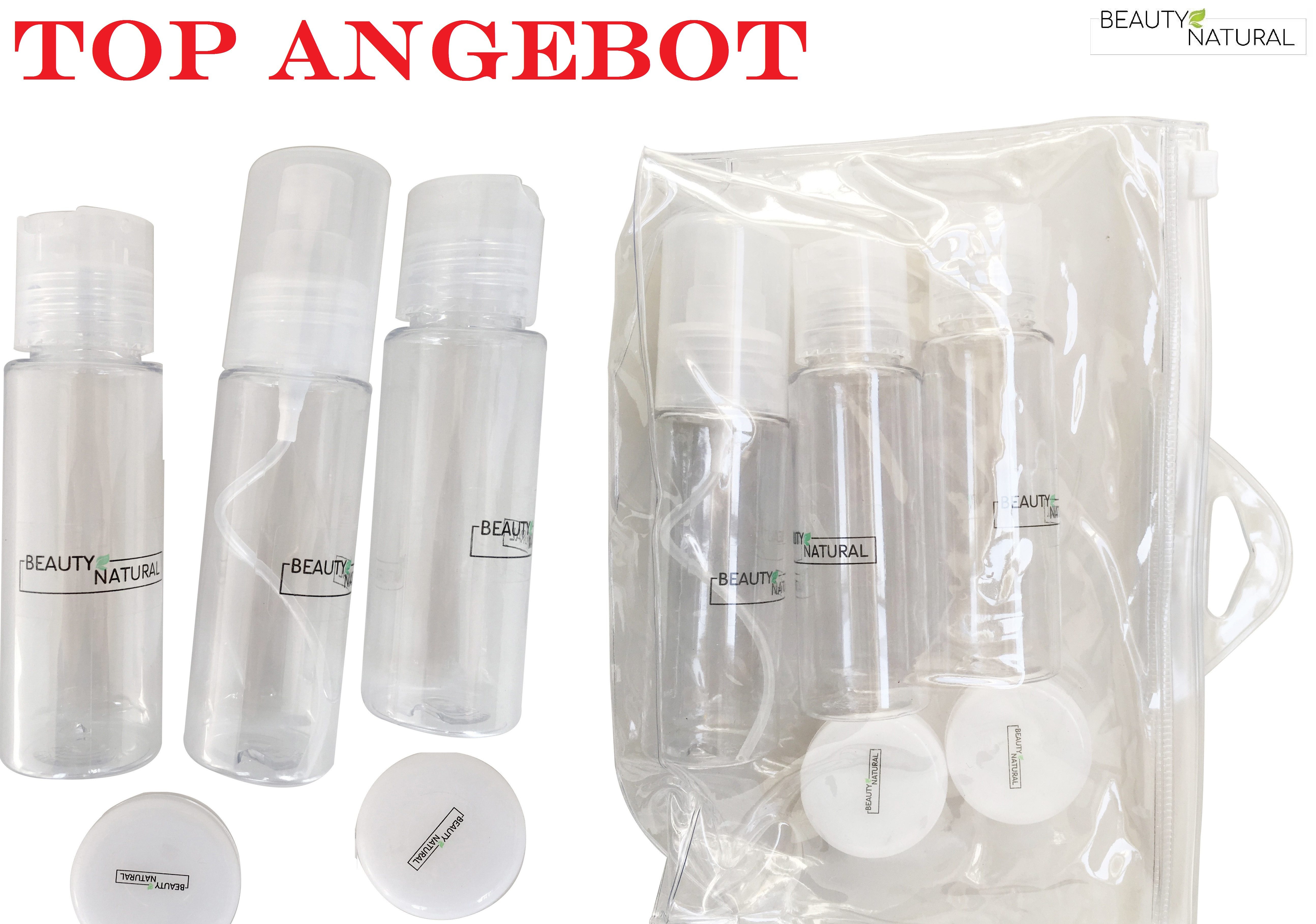 BeautyNatural Kosmetiktasche Kosmetiktasche Kulturbeutel transparent Handge günstig online kaufen