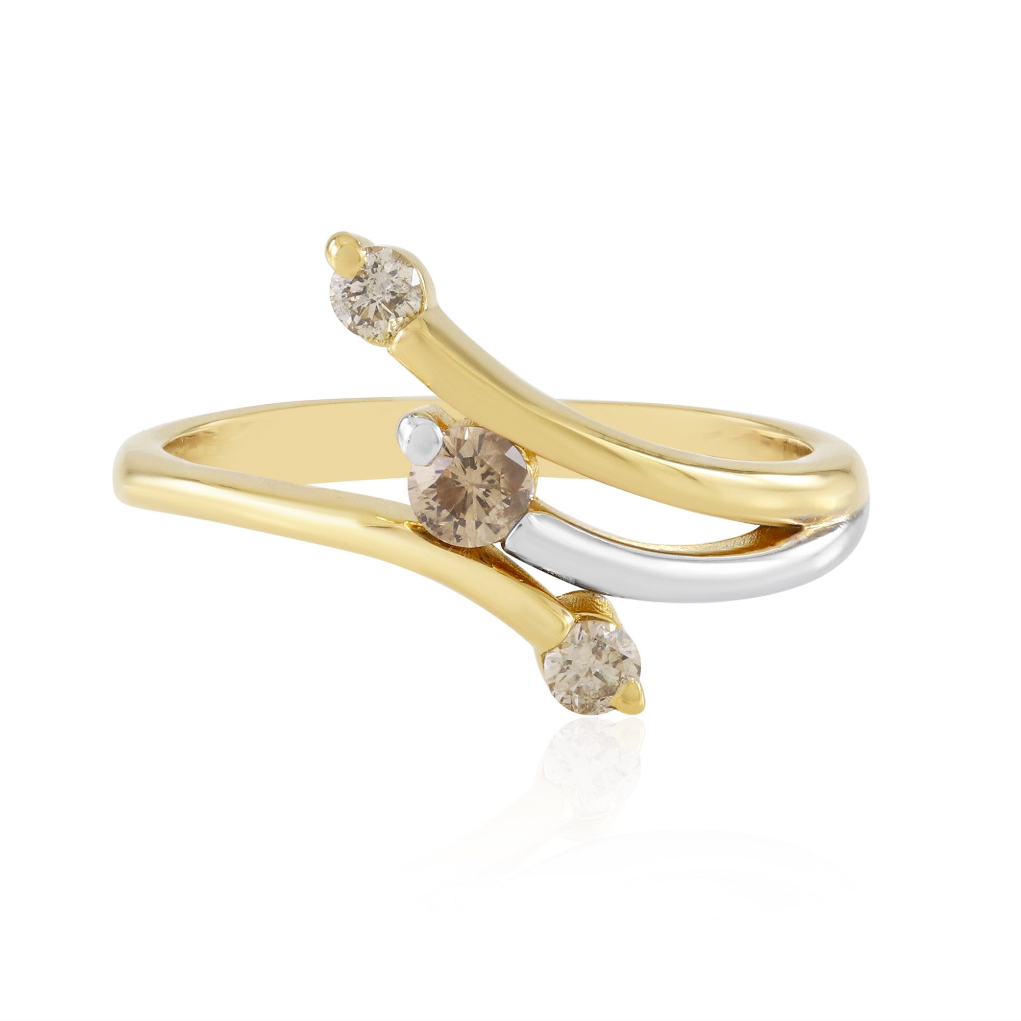 Cavill Diamantring Cavill Ring 0,21 ct Schokoladen-Diamant, 925er vergoldet (1-tlg)