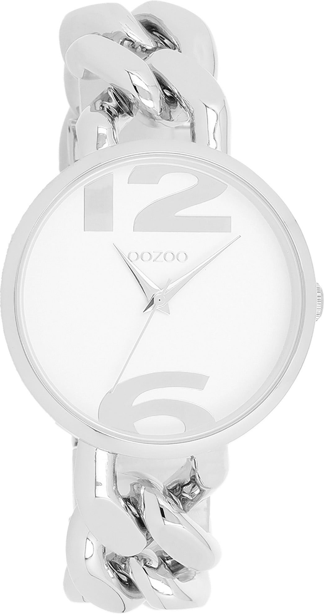 Oozoo Timepieces Metallarmband, Quarzuhr Analog, Fashion-Style rund, OOZOO Damenuhr Armbanduhr (ca. 40mm) groß Damen