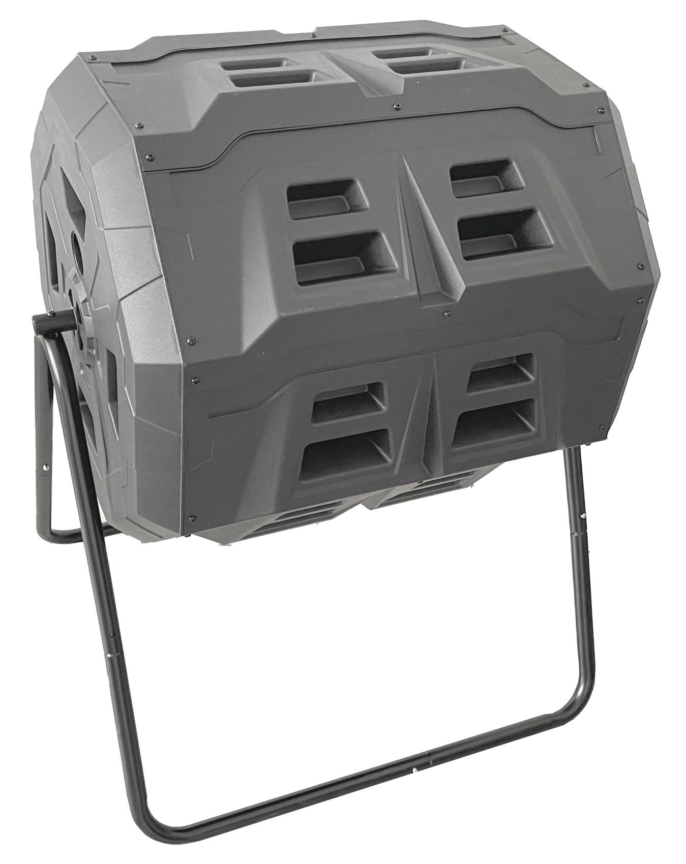 GARDINGER Schnellkomposter Trommelkomposter TK-160 wetterfester Kunststoff 160 l Fassungsvermögen, 160 l, Zweikammersystem, Trommel aus witterungsbeständigem Kunststoff