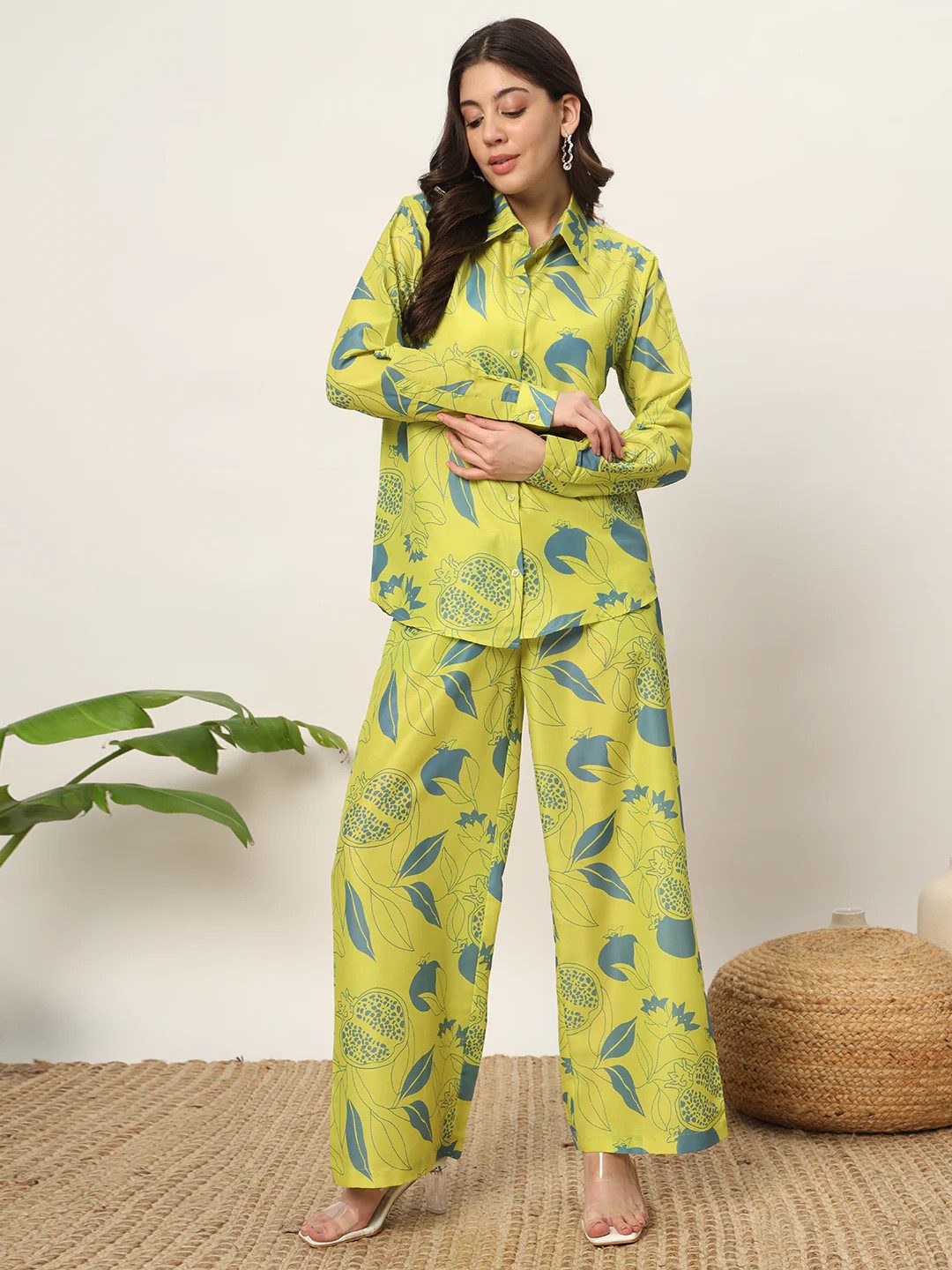 PfauGermany Longbluse Co-ord Set Summer Splash Co-ord Set 2 pcs Bluse +Hose