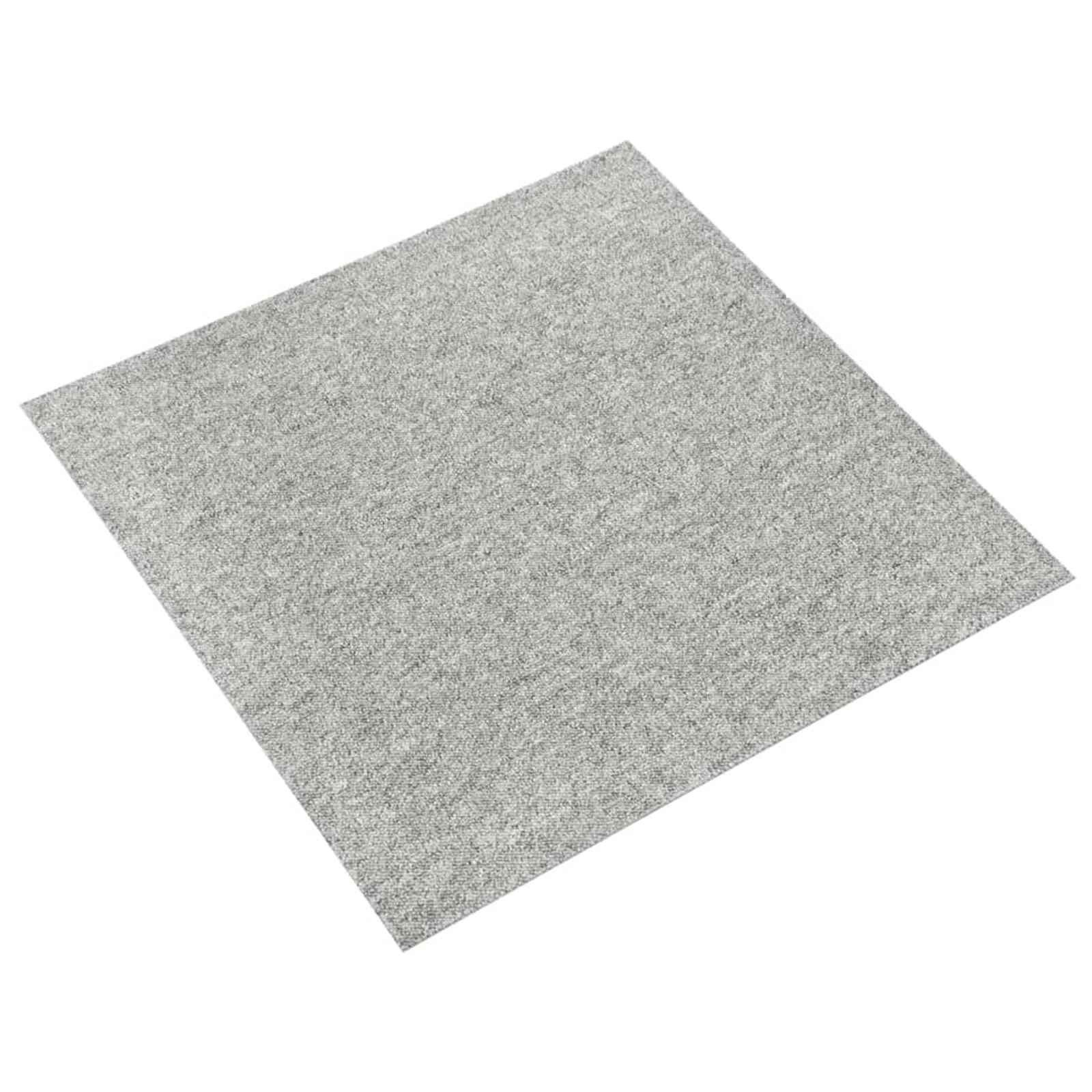 vidaXL Teppich Teppich 20 stk. Hellgrau 50 x 50 cm 100% Polypropylen, Quadrat, Höhe: 0.49 mm