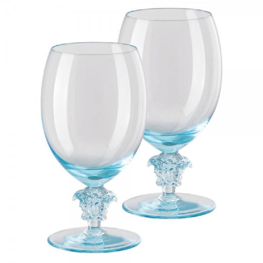 Versace Rotweinglas by Rosenthal Rotweinglas Medusa Lumiere Teal Blau (2-teilig)