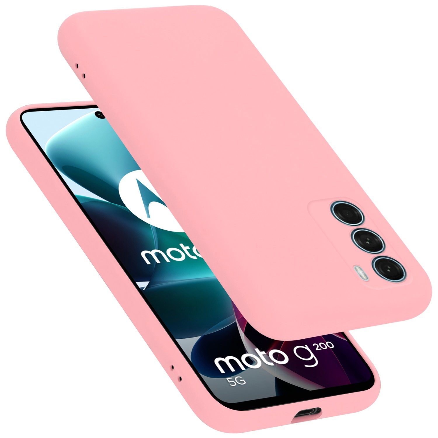 Cadorabo Handyhülle für Motorola MOTO G200 5G Hülle Motorola MOTO G200 5G, Flexible Hülle TPU Silikon Schutzhülle Back Cover Case