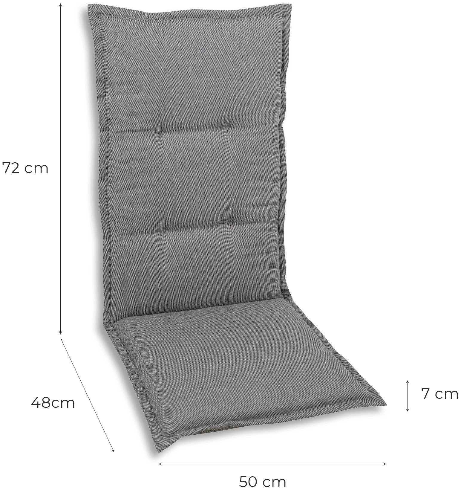 GO-DE Sesselauflage, (Set, 2 St), wasserabweisend hoch
