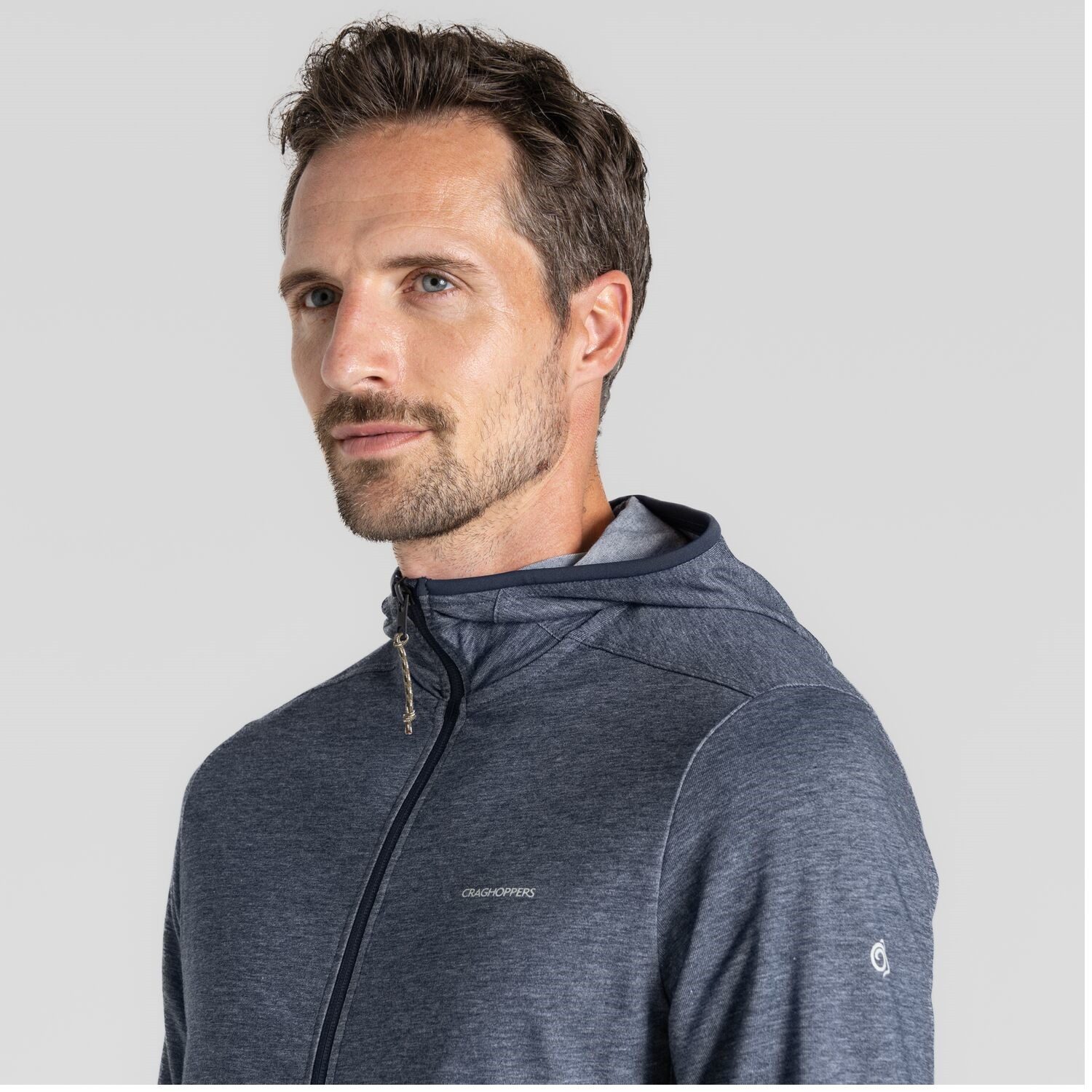 Craghoppers NosiLife Deft Hooded Jacket Black Pepper Marl günstig online kaufen