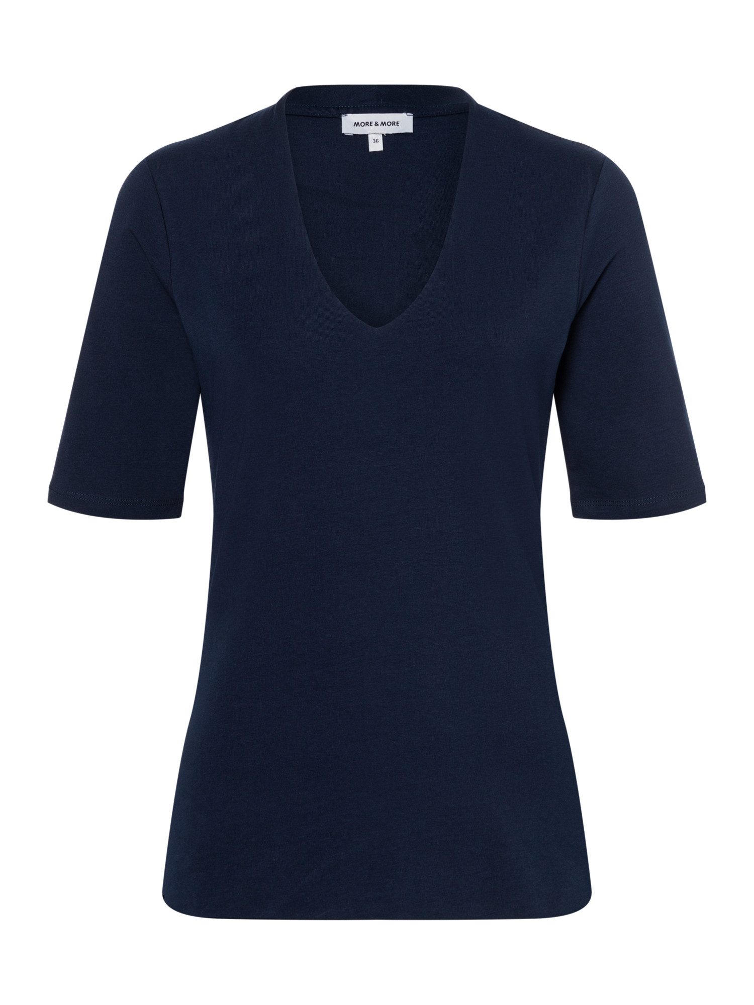 MORE&MORE Kurzarmshirt elastisches Basic-Halbarmshirt günstig online kaufen